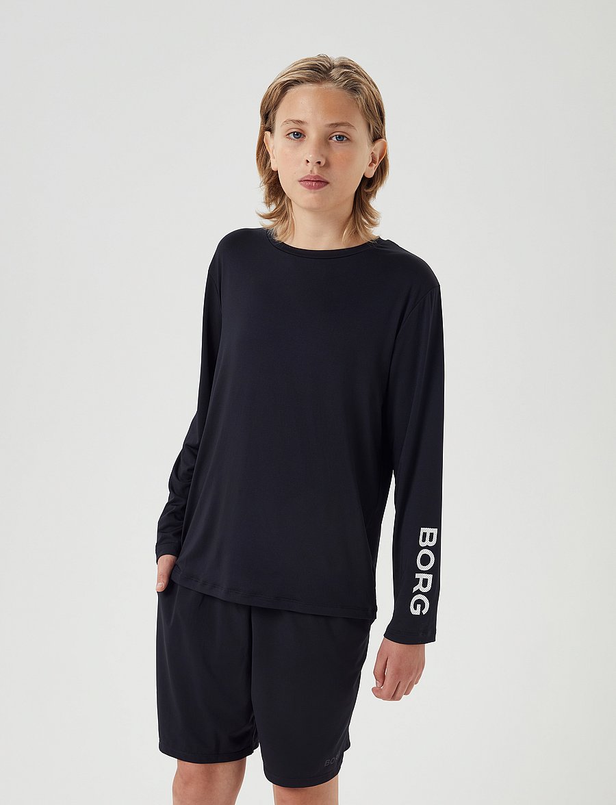 Björn Borg - BORG LONG SLEEVE T-SHIRT - black beauty - 0