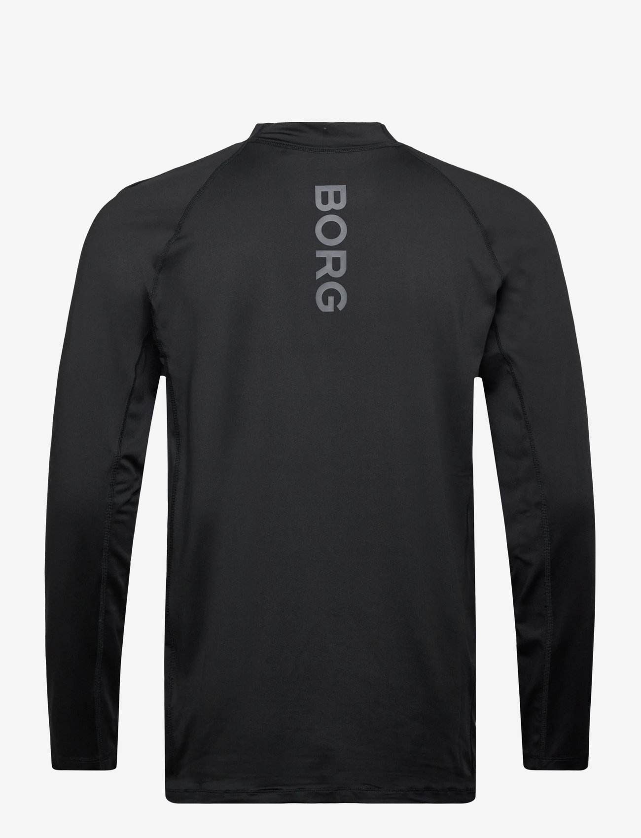Björn Borg - BORG MOCK NECK LS T-SHIRT - langarmshirts - black beauty - 1
