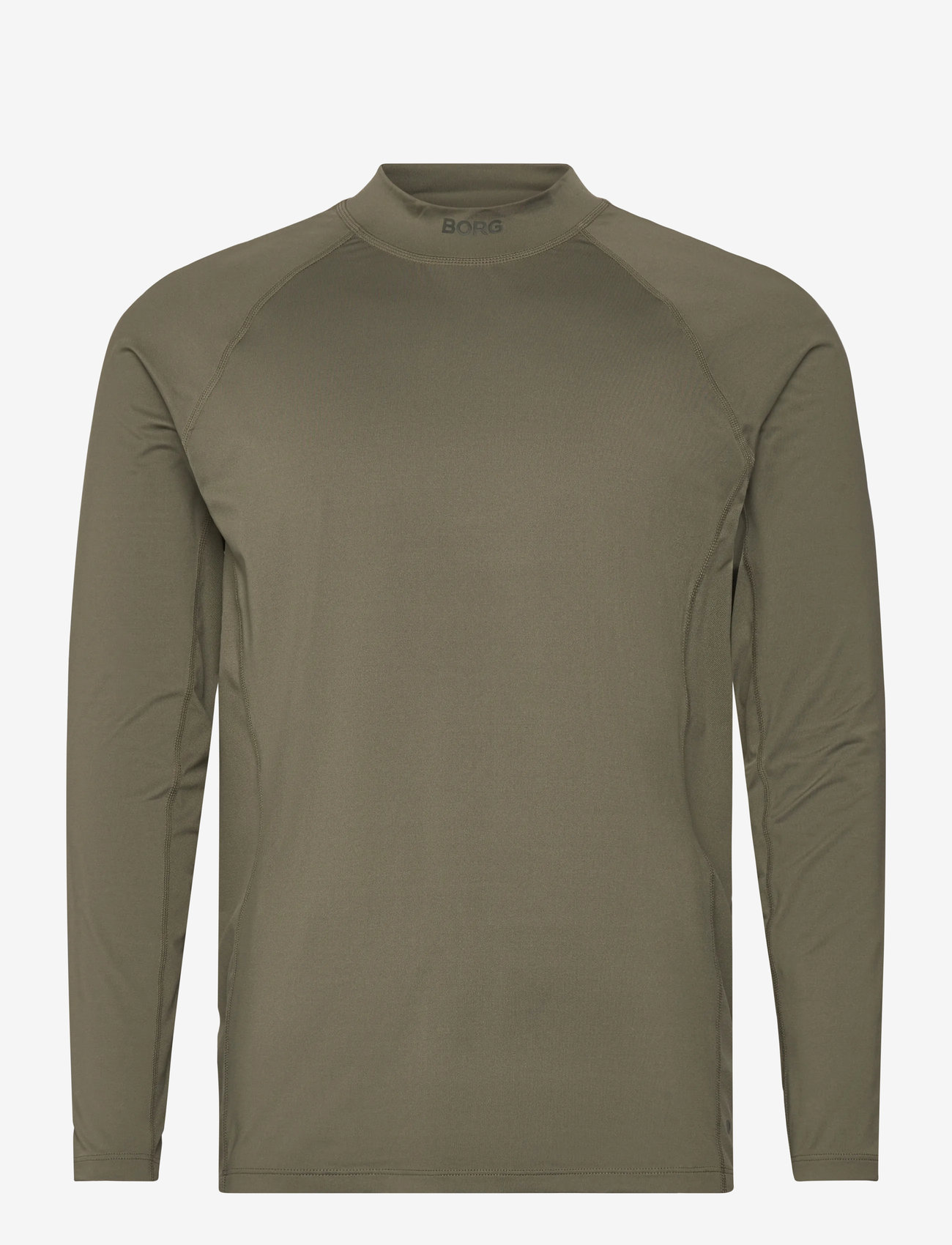 Björn Borg - BORG MOCK NECK LS T-SHIRT - langarmshirts - dusty olive - 0