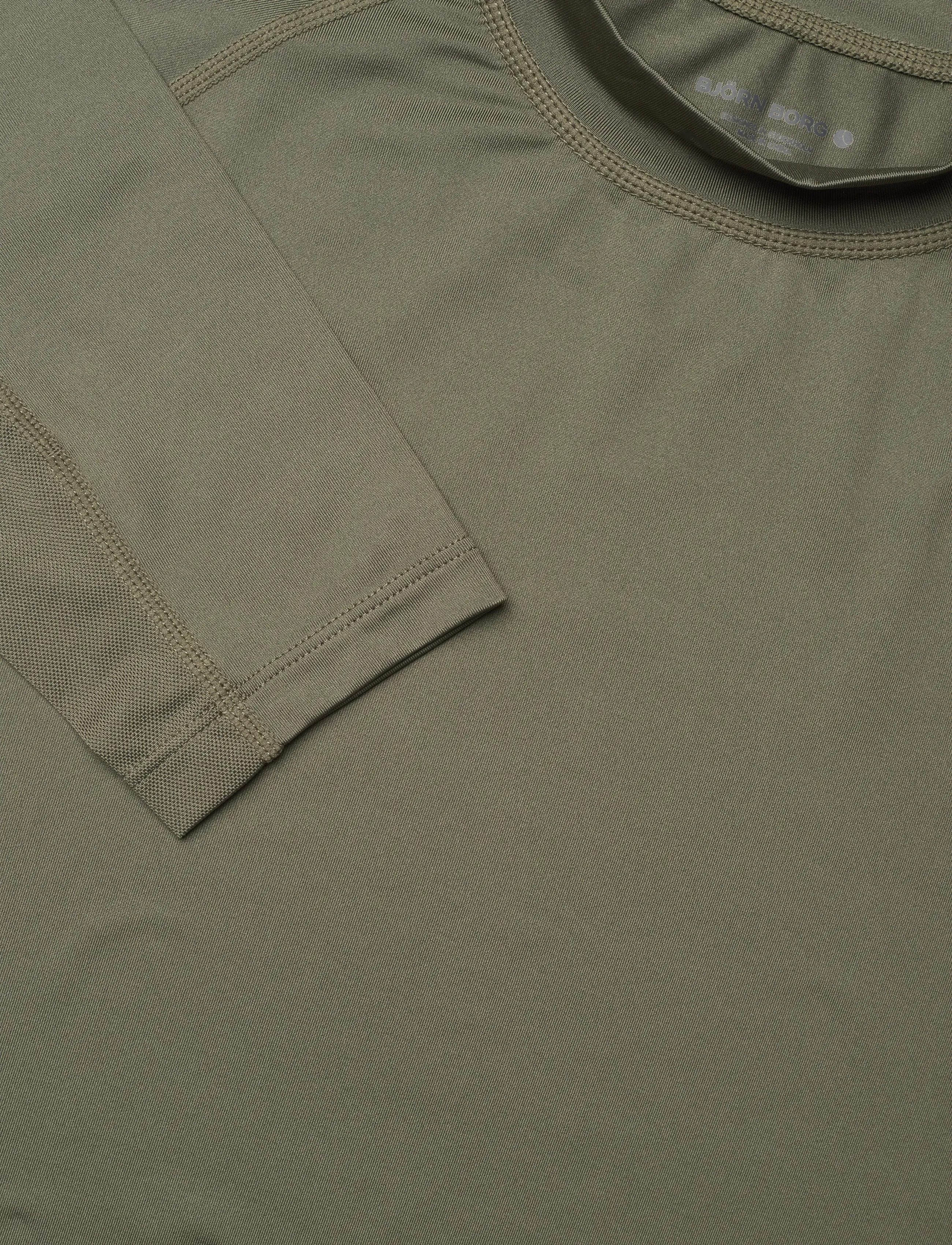 Björn Borg - BORG MOCK NECK LS T-SHIRT - langarmshirts - dusty olive - 2