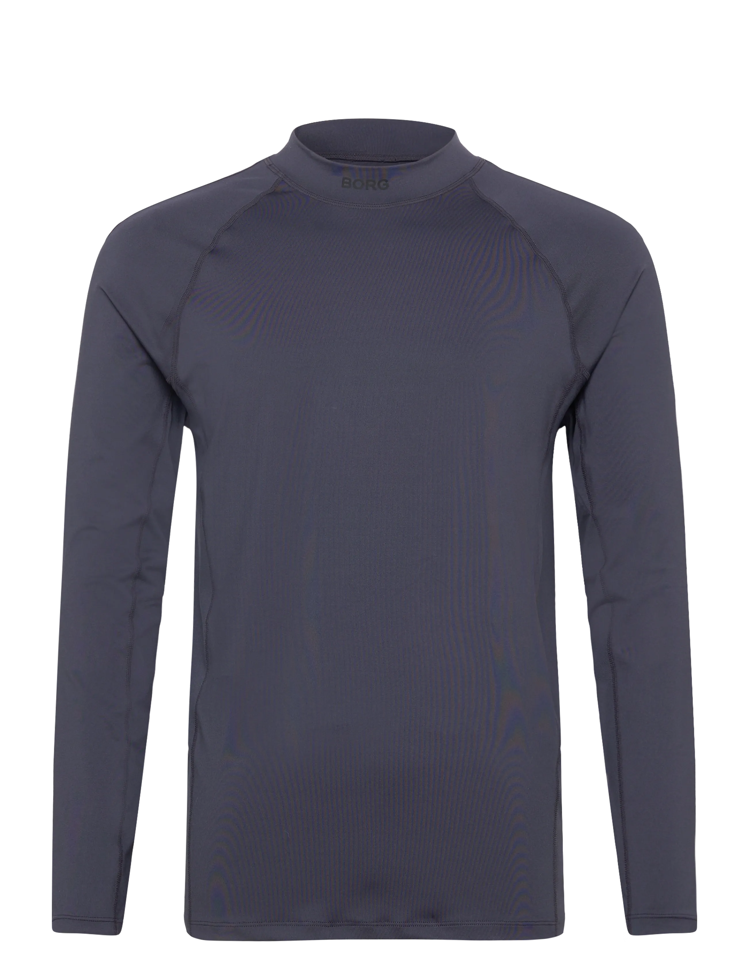 Björn Borg Borg Mock Neck Ls T-Shirt, Mænd, Højhalset Langærmet T-shirt, Grå, Str: XL