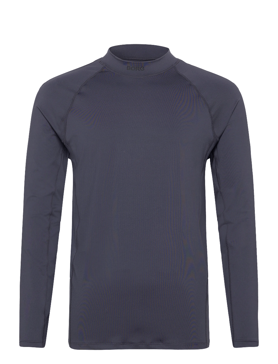 Björn Borg - BORG MOCK NECK LS T-SHIRT - pikkade varrukatega alussärgid - odyssey gray - 0