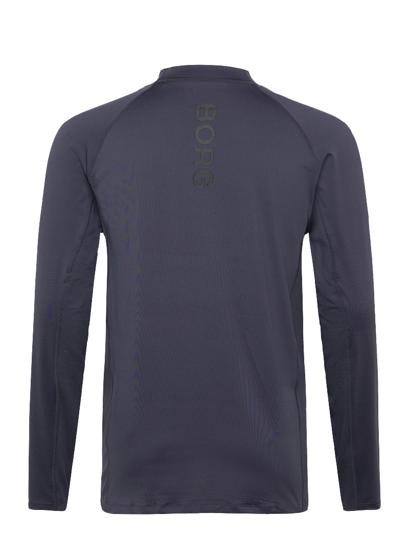 Björn Borg - BORG MOCK NECK LS T-SHIRT - långärmade tröjor - odyssey gray - 1