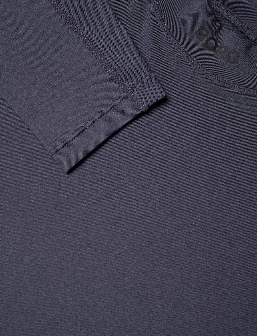 Björn Borg - BORG MOCK NECK LS T-SHIRT - pikkade varrukatega alussärgid - odyssey gray - 2