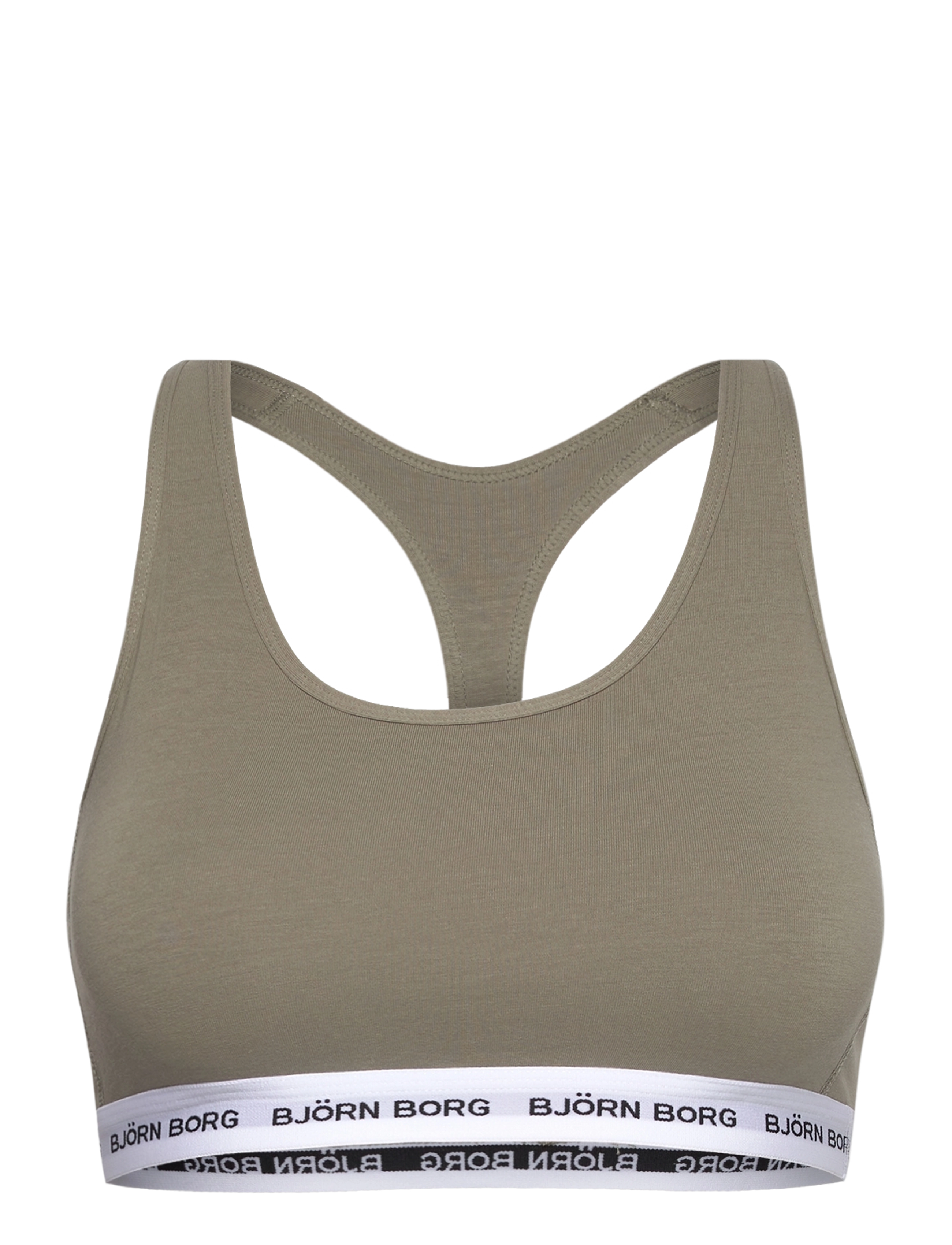 Björn Borg CORE LOGO SOFT TOP 1p - Tøj - VETIVER / khaki/green
