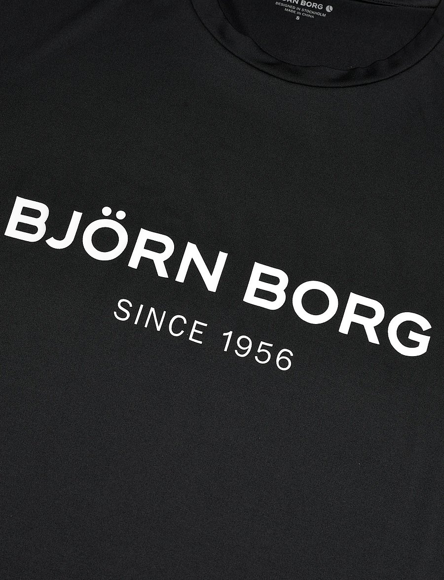 Björn Borg - BORG SPORT T-SHIRT - alussärgid ja t-särgid - black beauty - 2