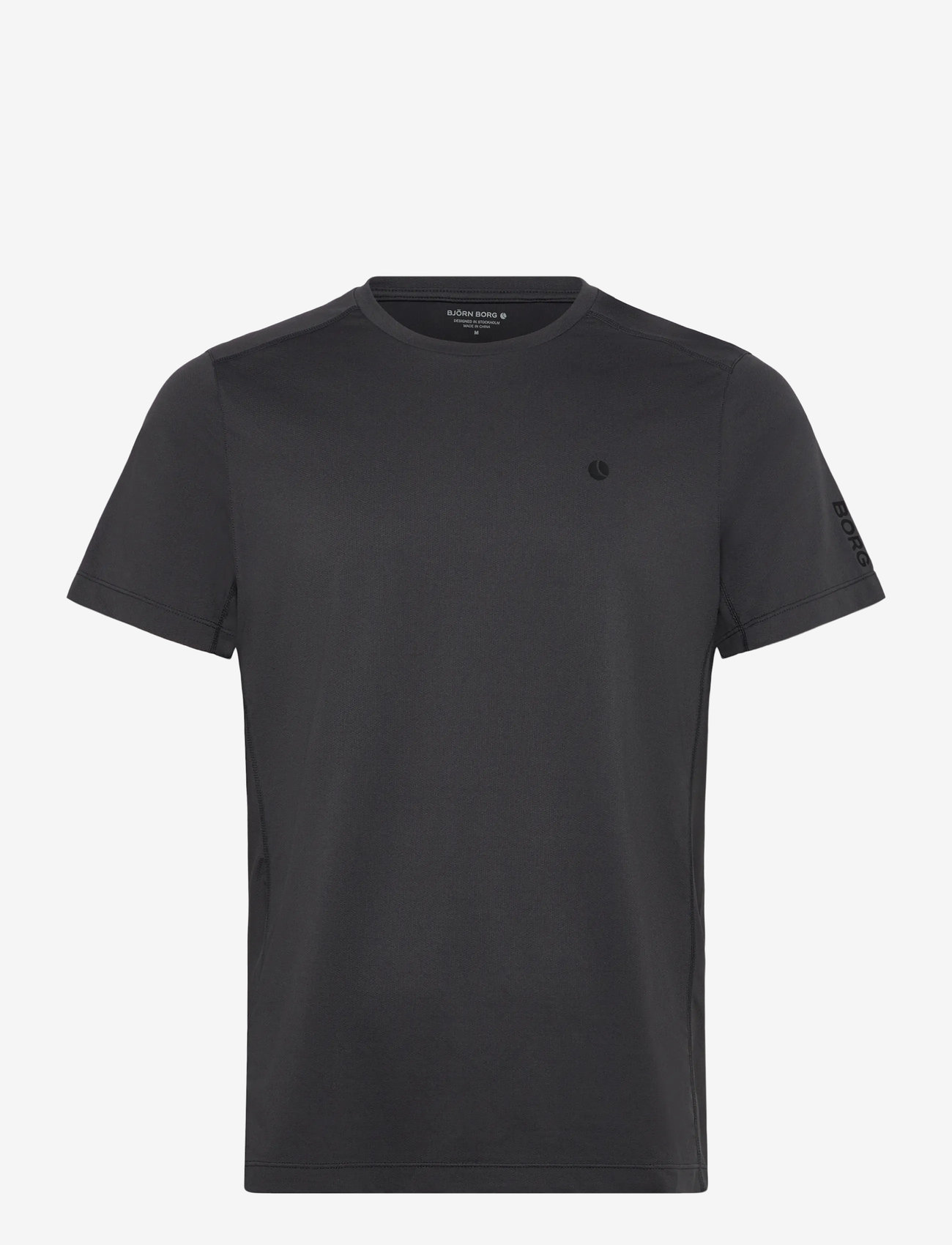 Björn Borg - ACE MESH PANEL T-SHIRT - short-sleeved t-shirts - asphalt - 0