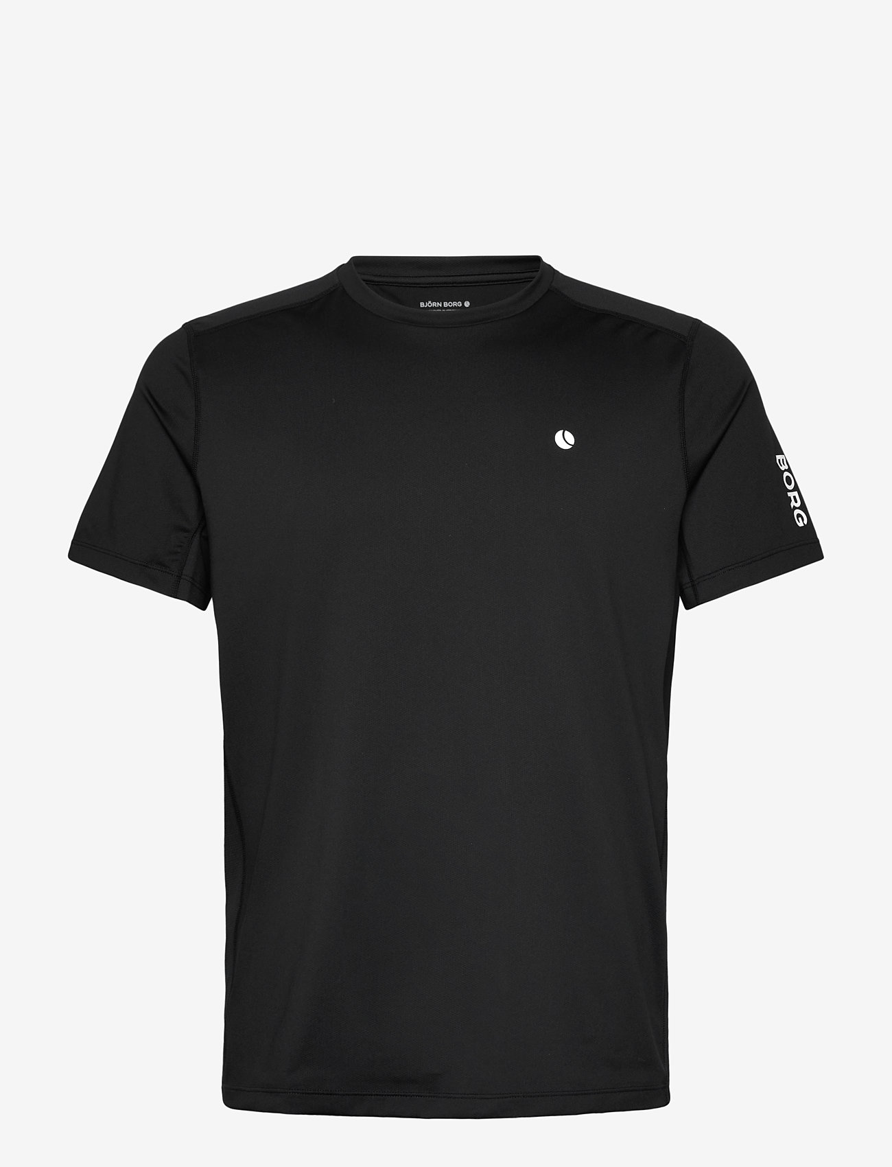 Björn Borg - ACE MESH PANEL T-SHIRT - t-shirts - black beauty - 0