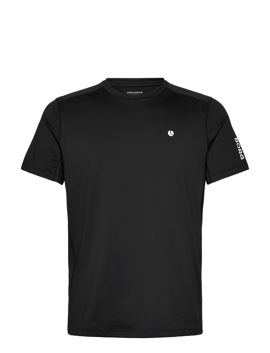 Björn Borg - ACE MESH PANEL T-SHIRT - t-särgid - black beauty - 0