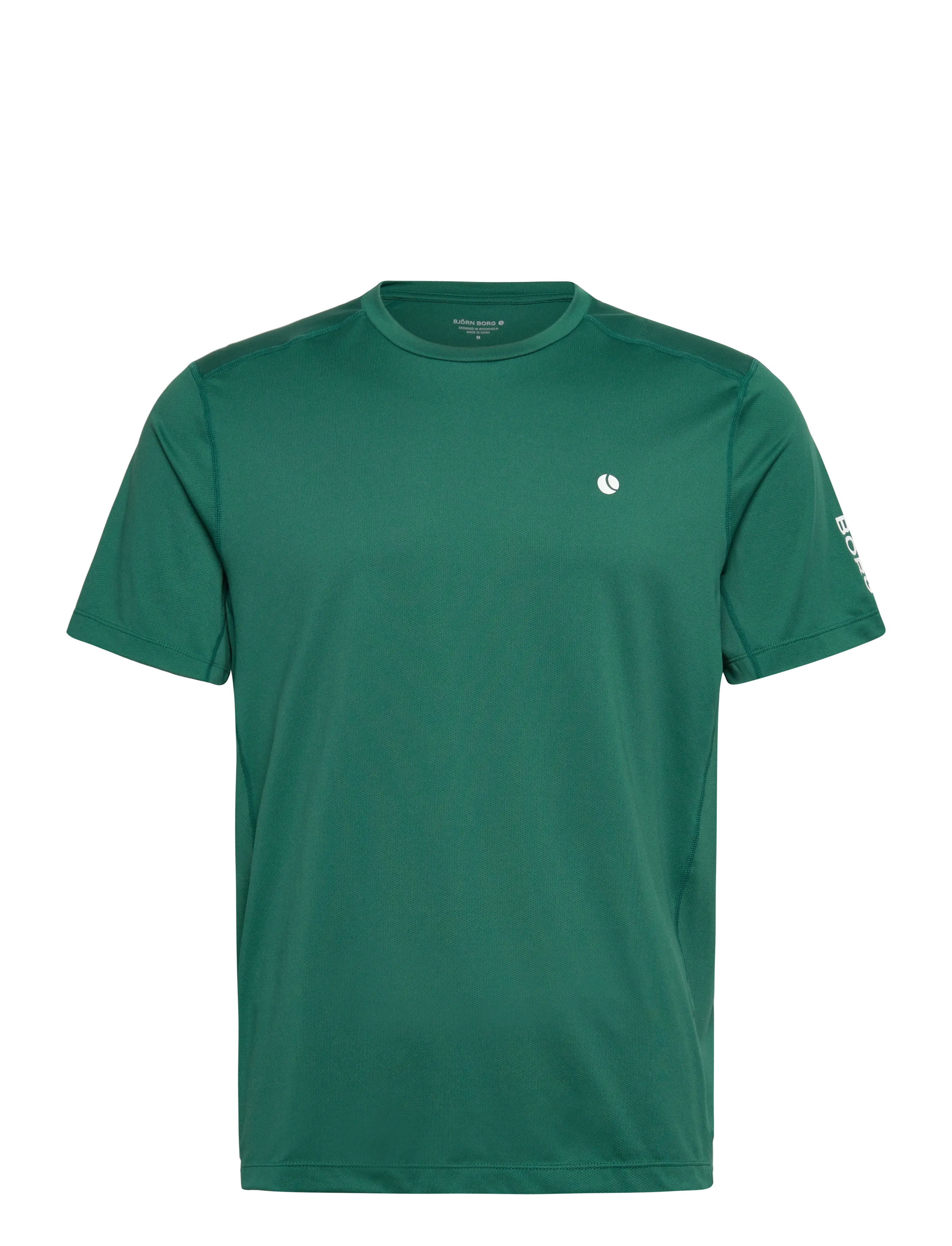 Björn Borg Ace Mesh Panel T-Shirt, S, Green, Sport Overdele > Sport T-shirts, Herre