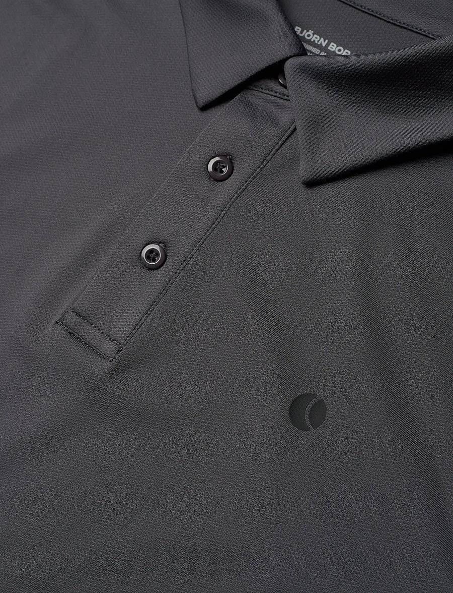 Björn Borg - ACE MESH PANEL POLO SHIRT - poloshirts - asphalt - 2