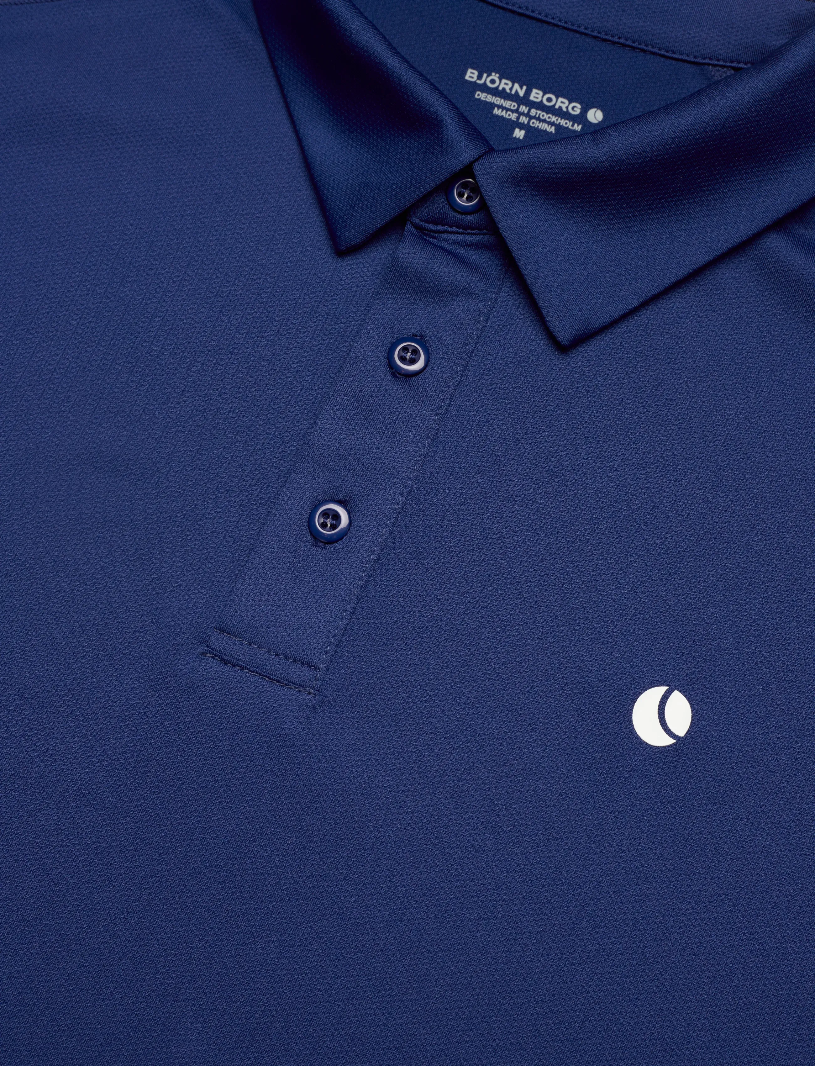 Björn Borg - ACE MESH PANEL POLO SHIRT - polosärgid - blue depths - 2