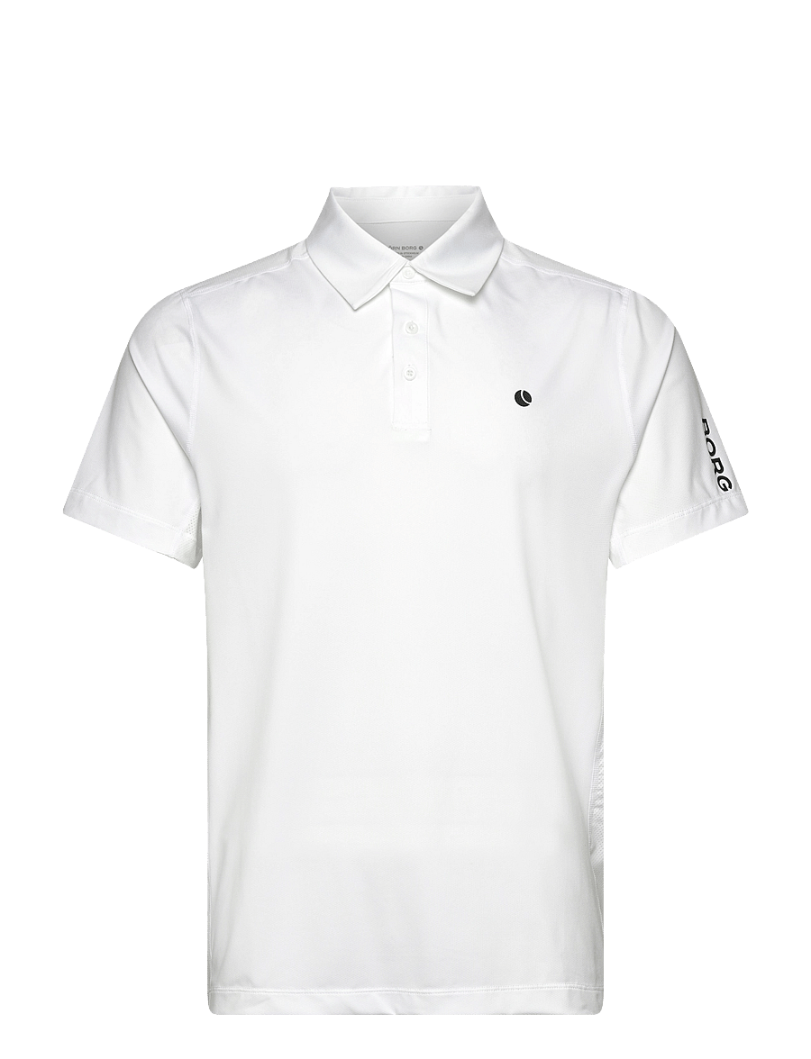 Björn Borg - ACE MESH PANEL POLO SHIRT - poloshirts - brilliant white - 0