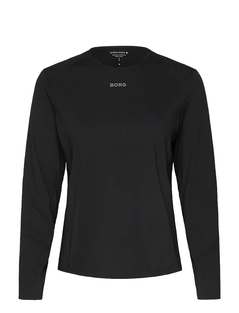Björn Borg - BORG PERFORMANCE FEATHER LONG SLEEVE T-SHIRT - top met lange mouwen - black beauty - 0