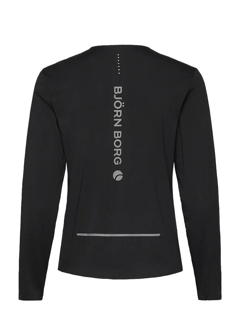 Björn Borg - BORG PERFORMANCE FEATHER LONG SLEEVE T-SHIRT - top met lange mouwen - black beauty - 1