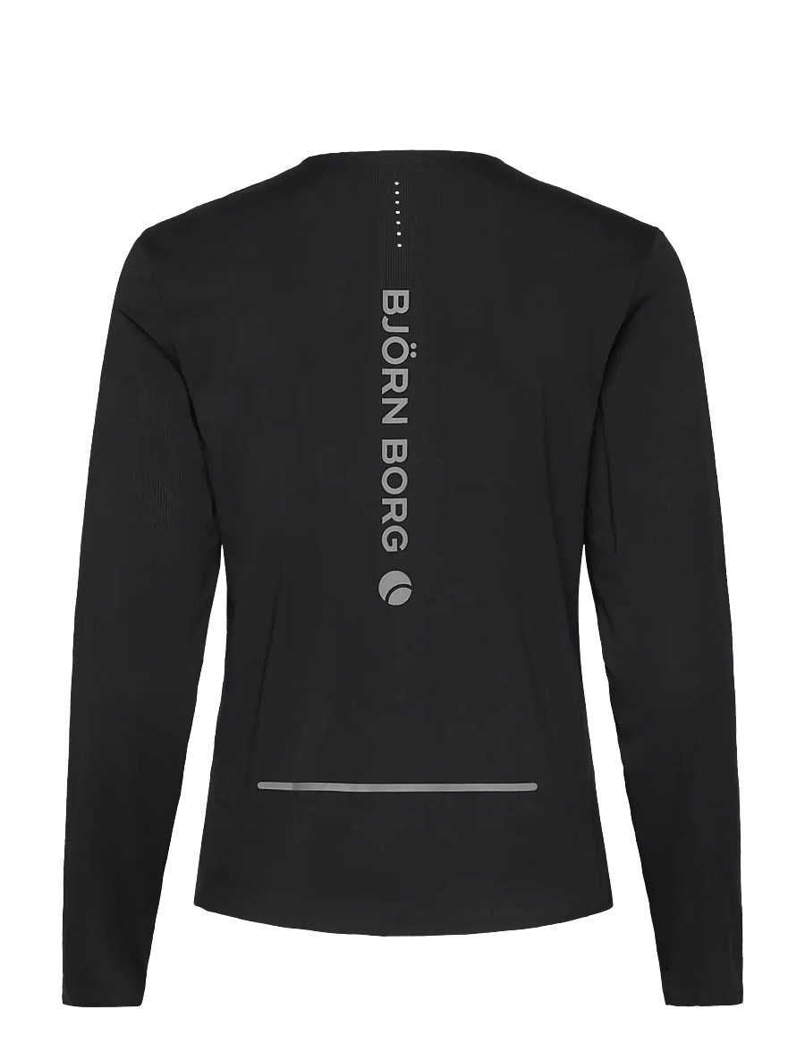 Björn Borg - BORG PERFORMANCE FEATHER LONG SLEEVE T-SHIRT - topi ar garām piedurknēm - black beauty - 1