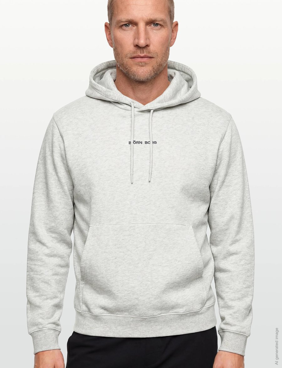 Björn Borg - BORG CLASSIC HOODIE - kapuzenpullover - ultra light grey melange - 3