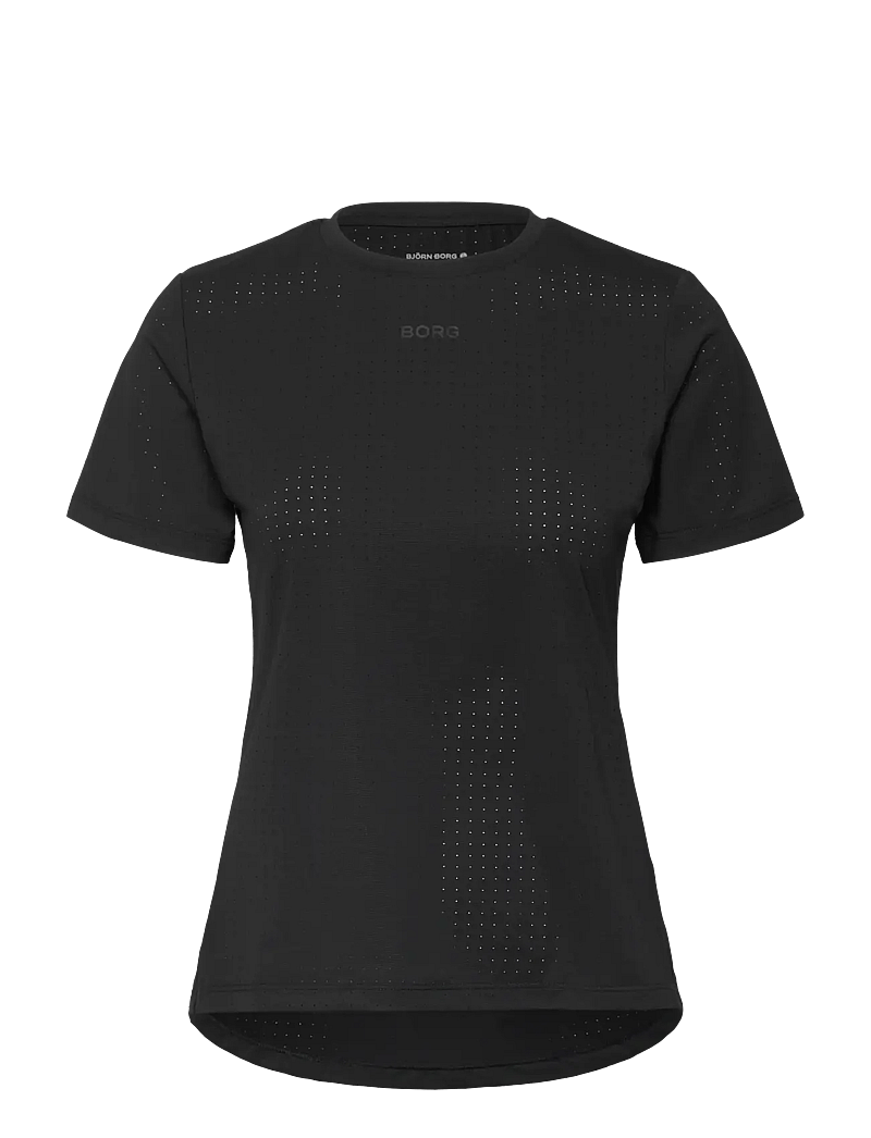 Björn Borg - BORG PERFORMANCE PERFORATED T-SHIRT - t-shirts - black beauty - 0