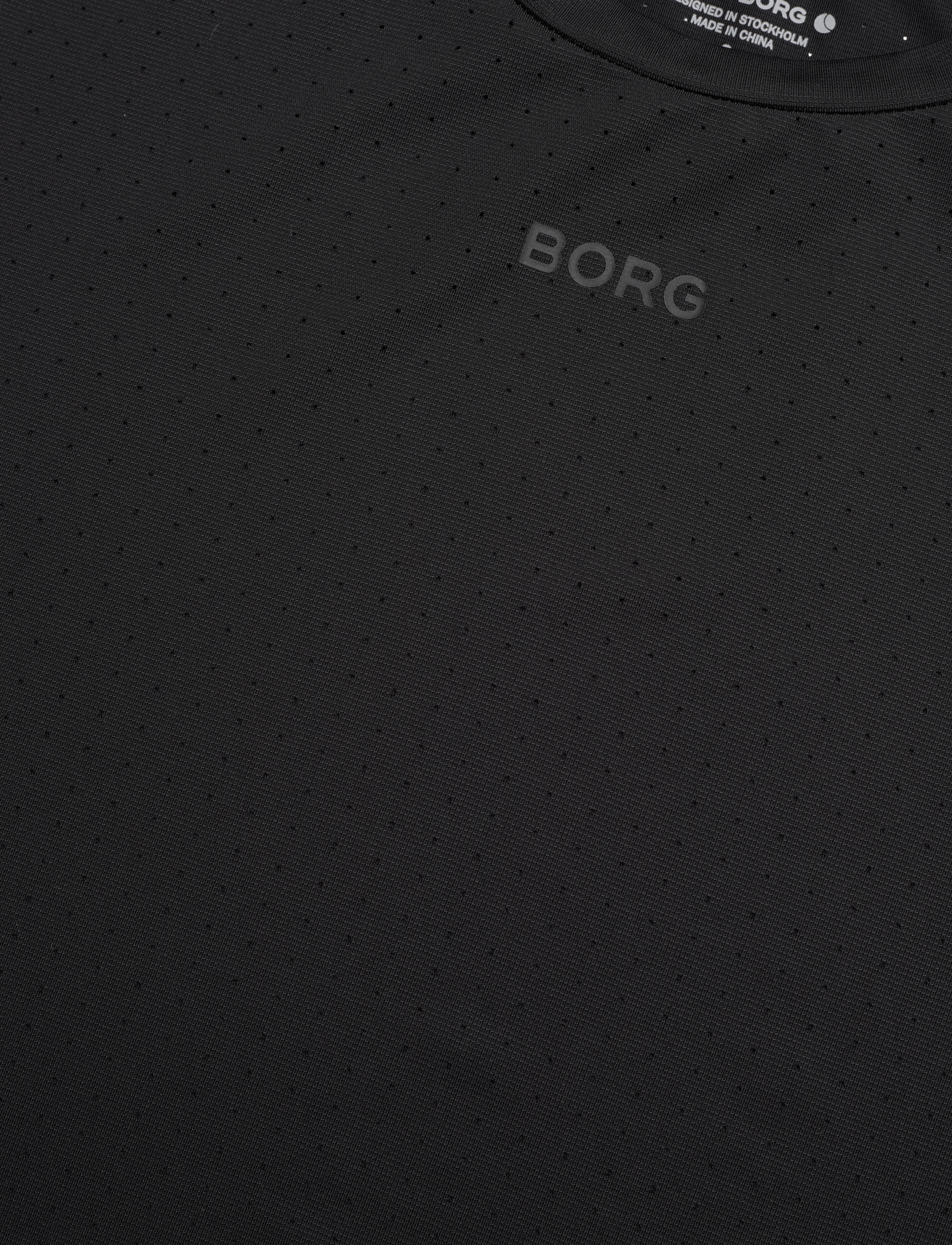 Björn Borg - BORG PERFORMANCE PERFORATED T-SHIRT - black beauty - 2