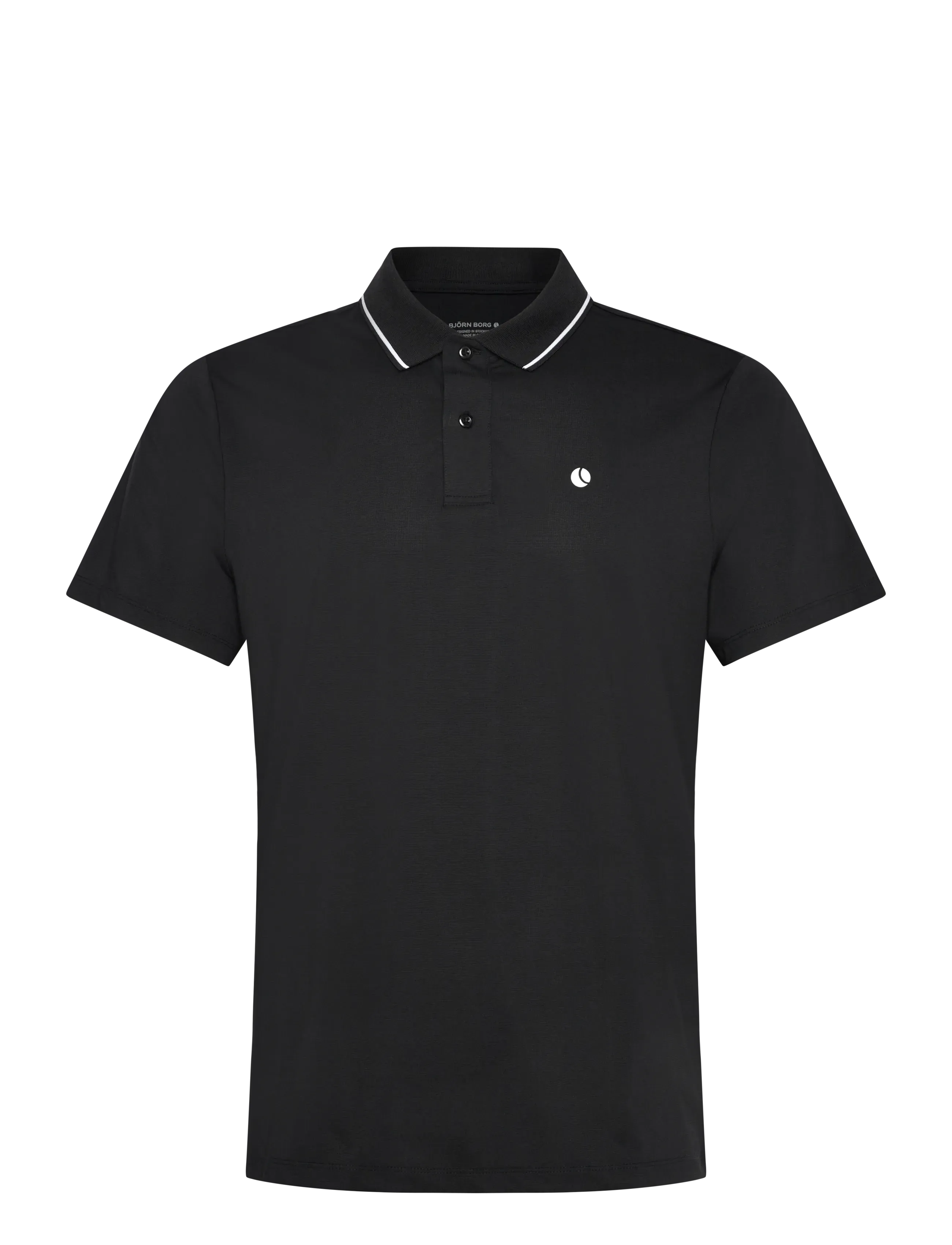 Björn Borg Ace Polo Shirt, M, Black, Sport Polos > Sport Short-sleeved Polos, Herre