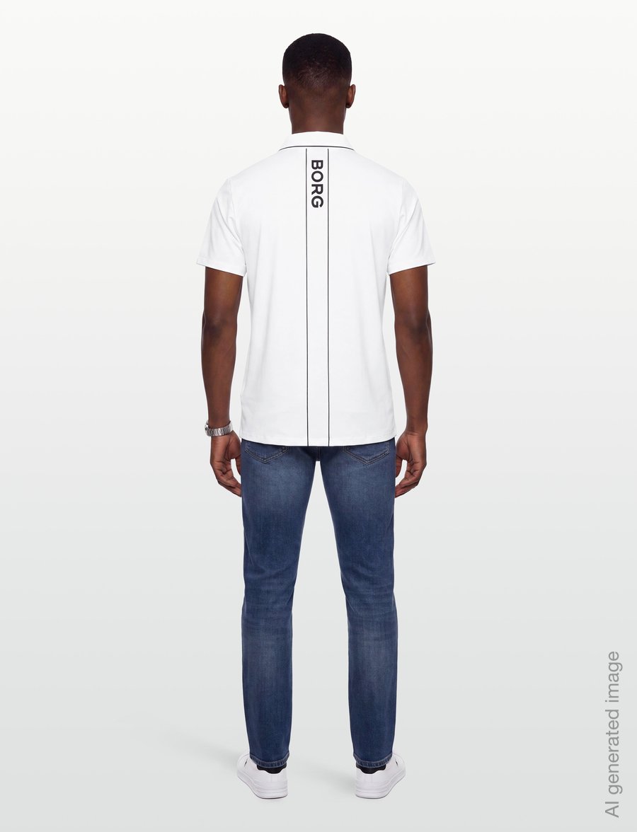 Björn Borg - ACE POLO SHIRT - alussärgid ja t-särgid - brilliant white - 4