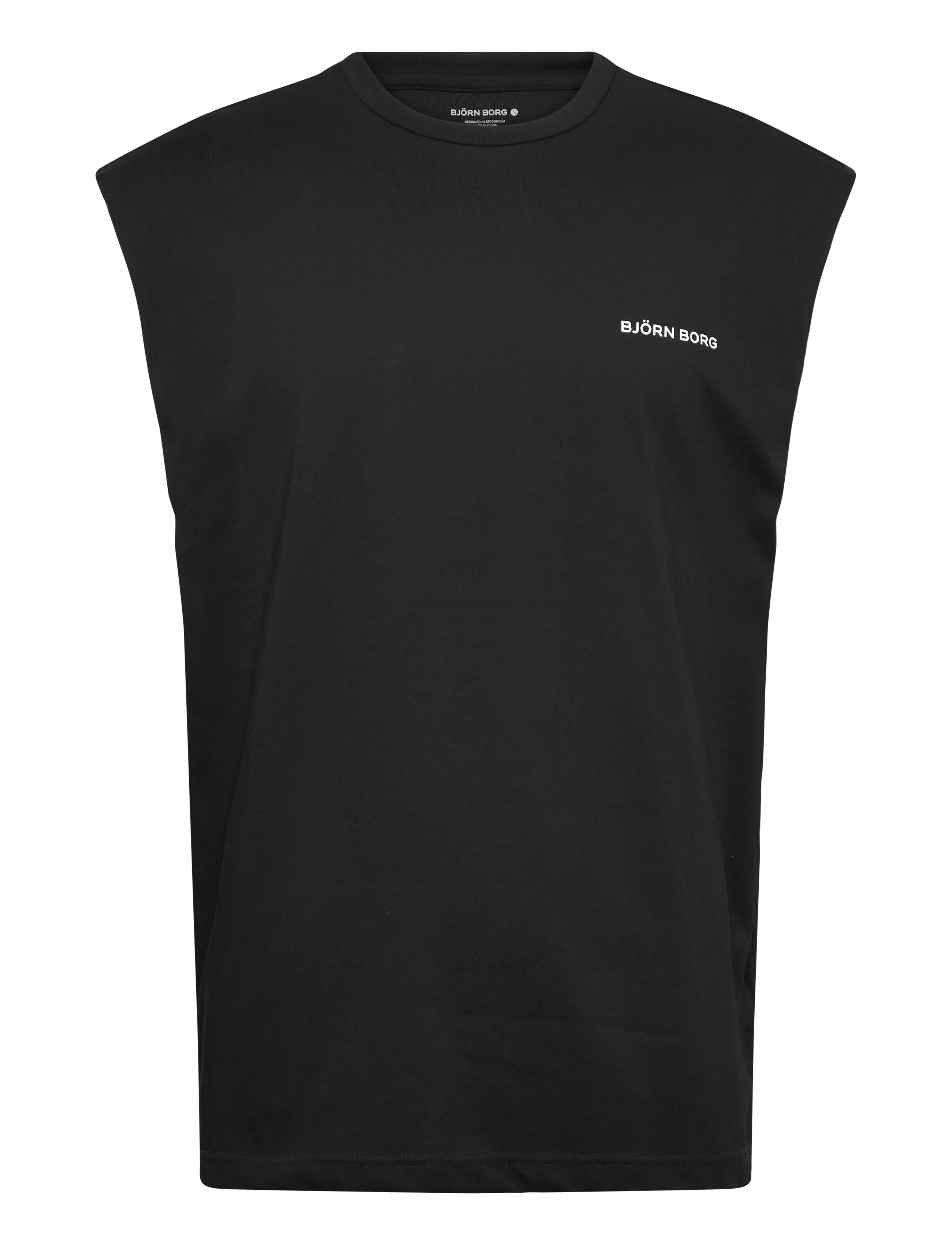 Björn Borg Borg Gym Sleeveless T-Shirt, Mænd, Ærmeløs T-Shirt, Sort, Str: M