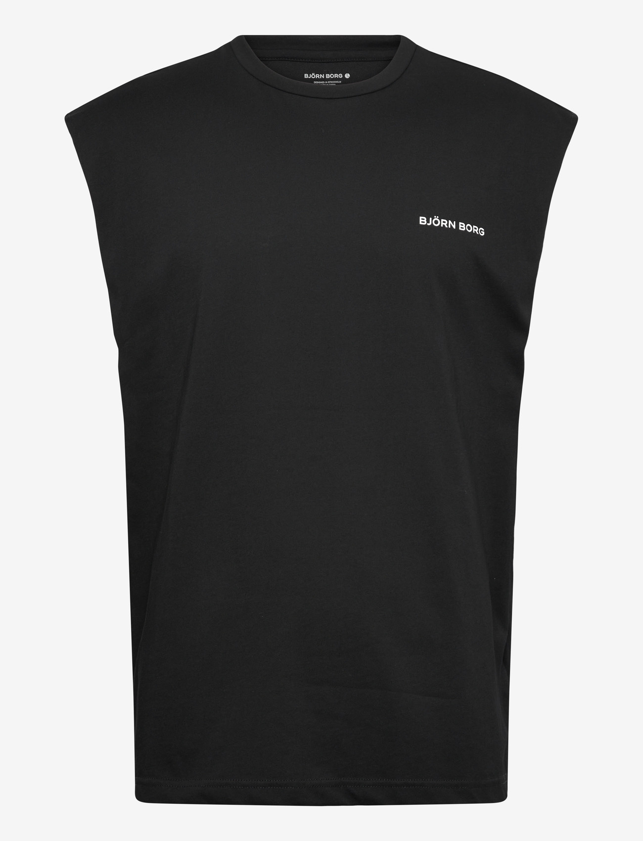 Björn Borg - BORG GYM SLEEVELESS T-SHIRT - Õlapaeltega pluusid - black beauty - 0