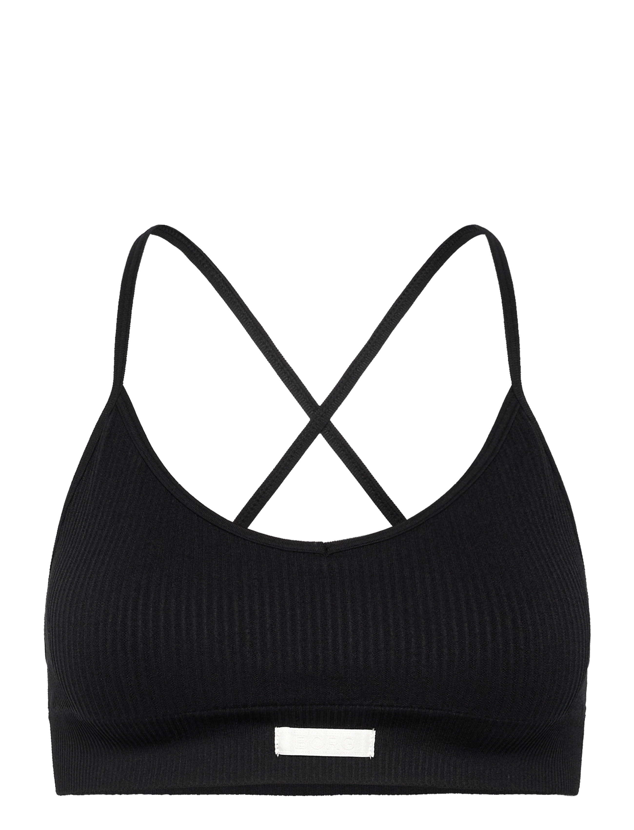 BJÖRN BORG Studio Seamless Ribbed Strap BH Schwarz - XS/S - Damen