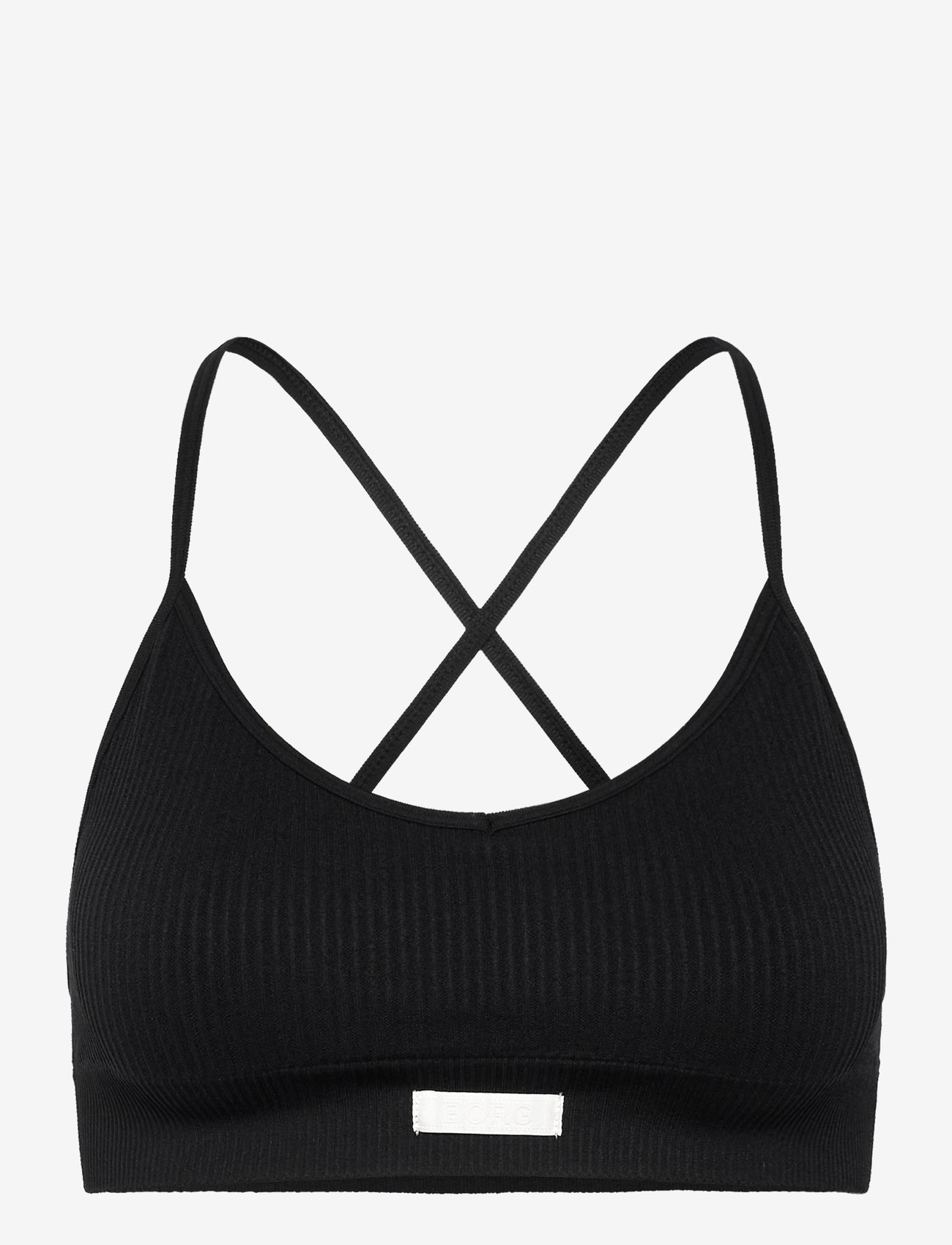 Björn Borg - STUDIO SEAMLESS RIBBED STRAP BRA - spordirinnahoidjad - black beauty - 0