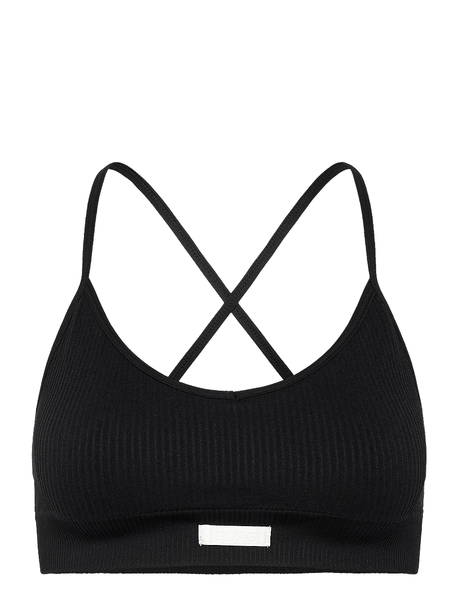 Björn Borg - STUDIO SEAMLESS RIBBED STRAP BRA - sport-bhs - black beauty - 0