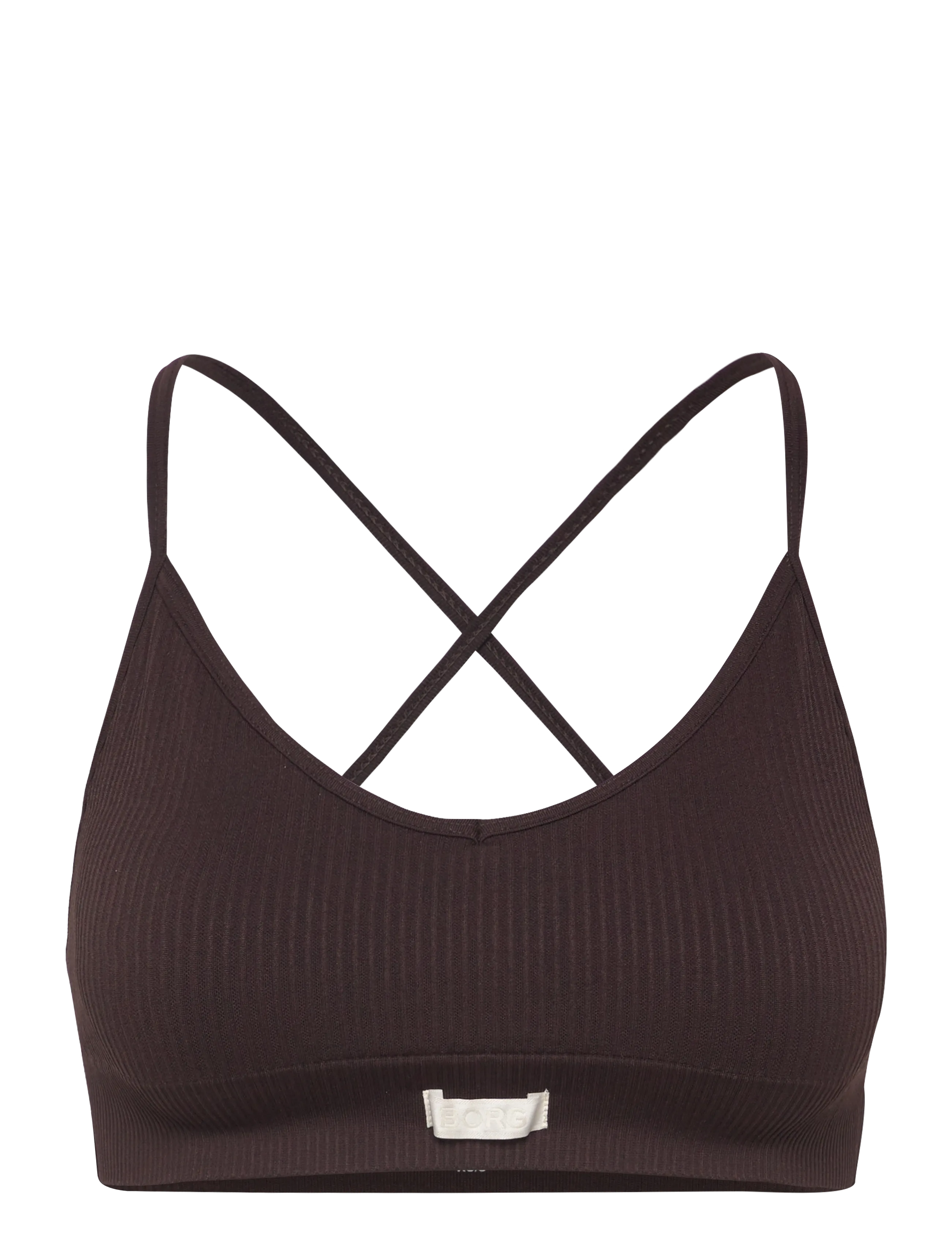 BJÖRN BORG Studio Seamless Ribbed Strap BH Braun - XS/S - Damen