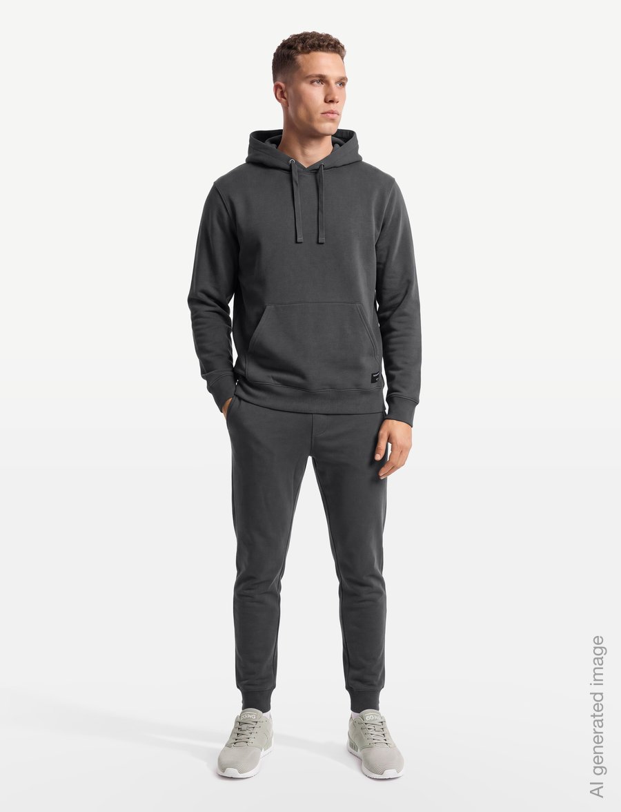 Björn Borg - CENTRE HOODIE - kapuutsiga dressipluusid - asphalt - 0