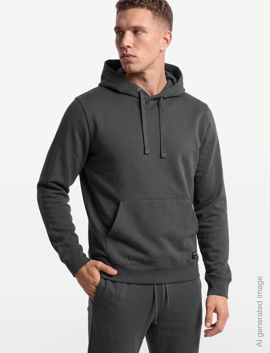 Björn Borg - CENTRE HOODIE - kapuutsiga dressipluusid - asphalt - 3