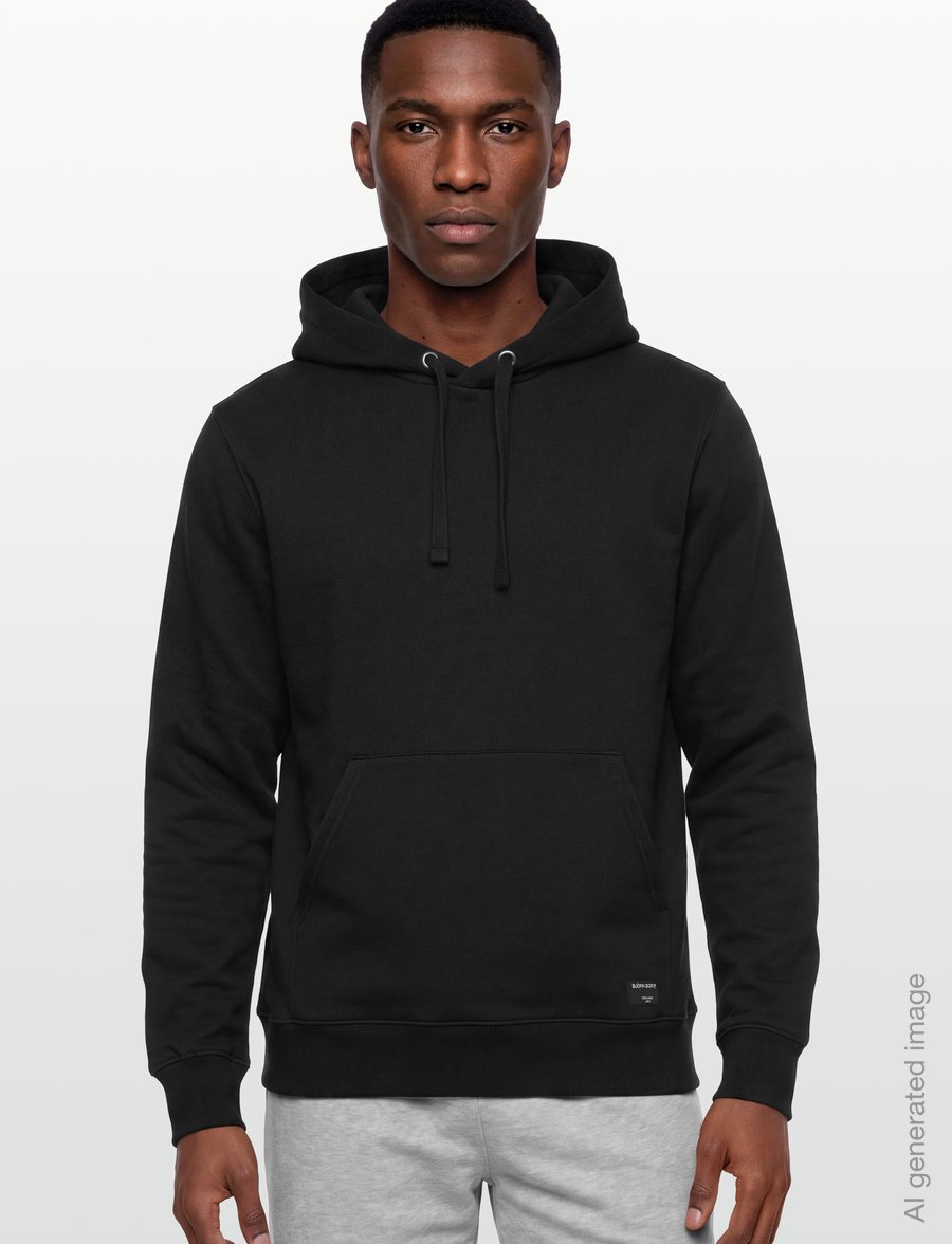 Björn Borg - CENTRE HOODIE - kapuzenpullover - black beauty - 3