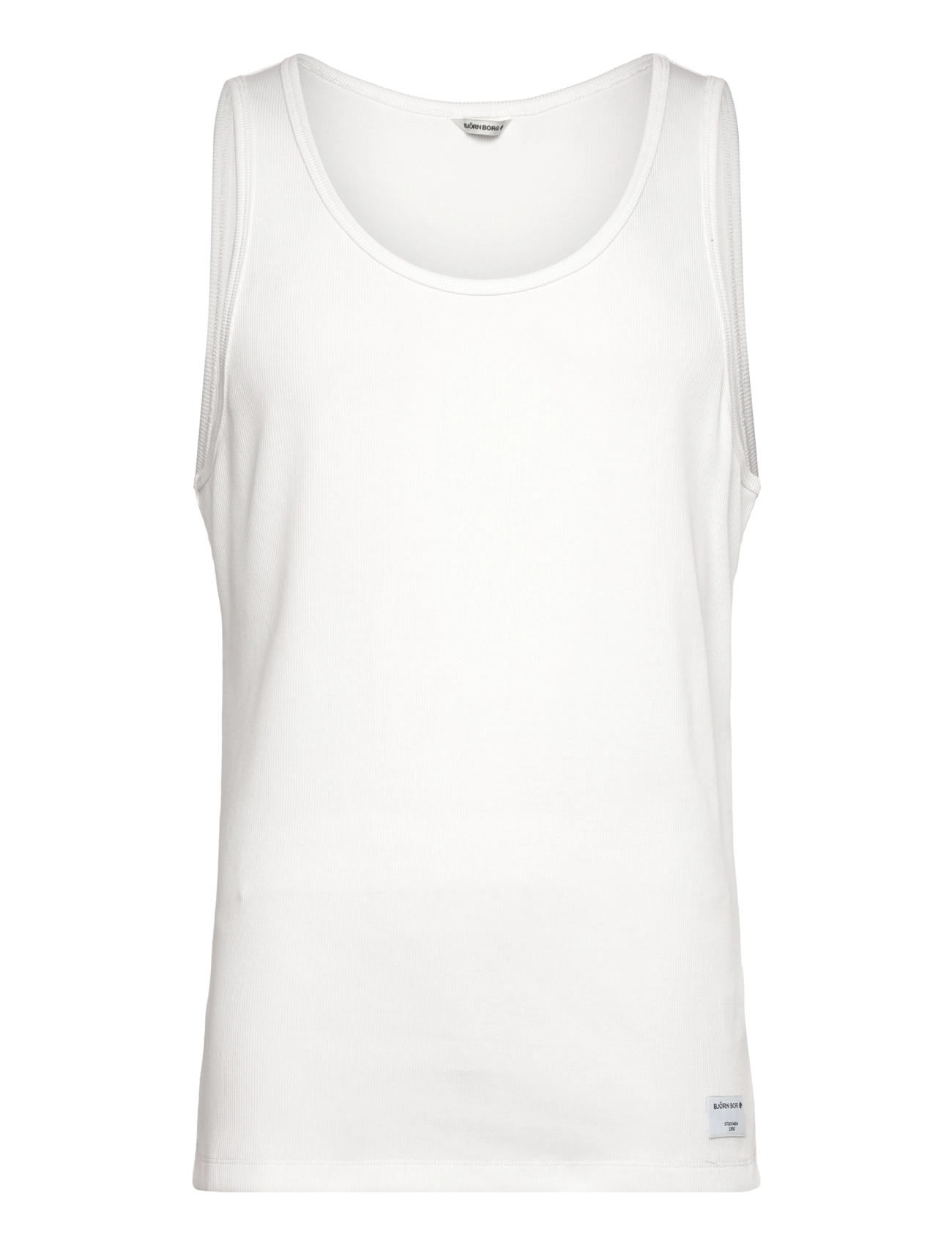 Björn Borg CENTRE RIBBED TANK - Tanktops - BRILLIANT WHITE / white