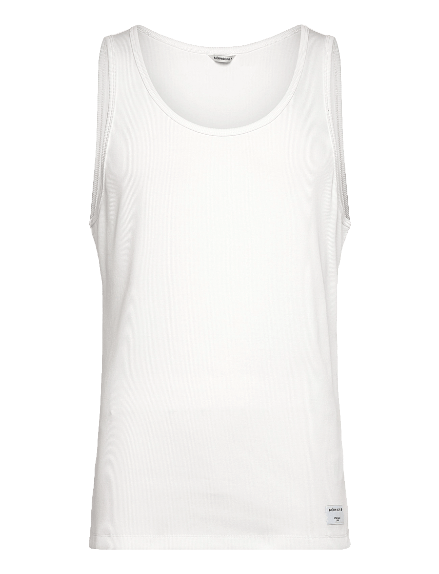 Björn Borg - CENTRE RIBBED TANK - tank tops - brilliant white - 0