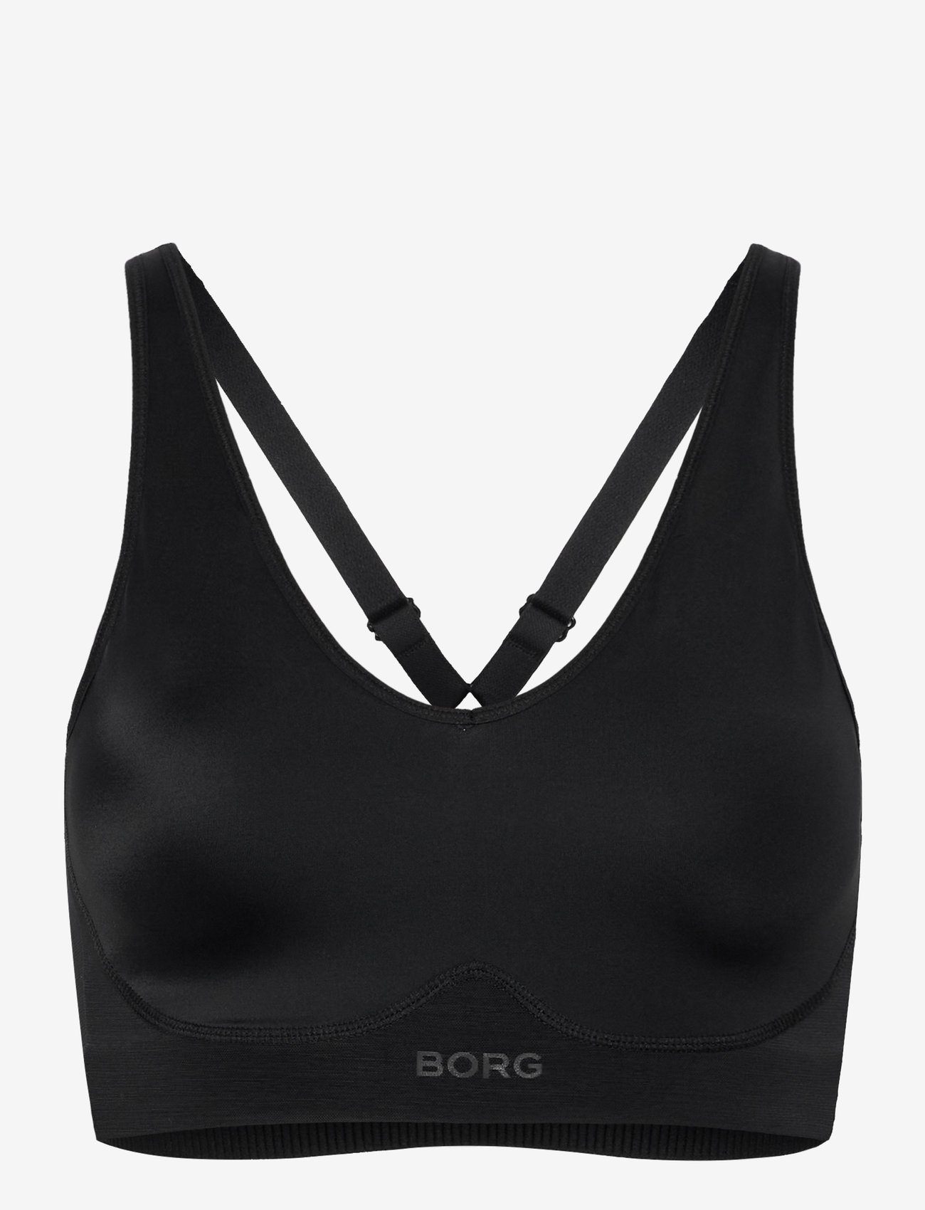 Björn Borg - BORG MID V SUPPORT SPORTS BRA - sports bras - black beauty - 0