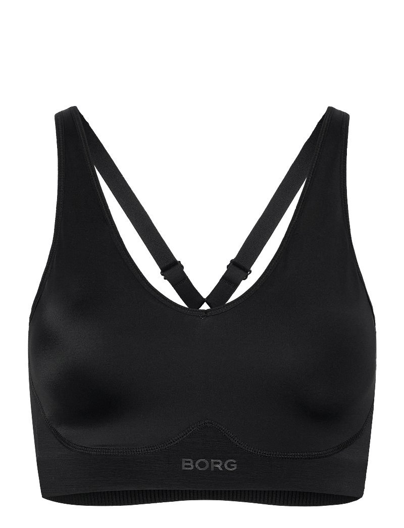 Björn Borg - BORG MID V SUPPORT SPORTS BRA - sports bras - black beauty - 0