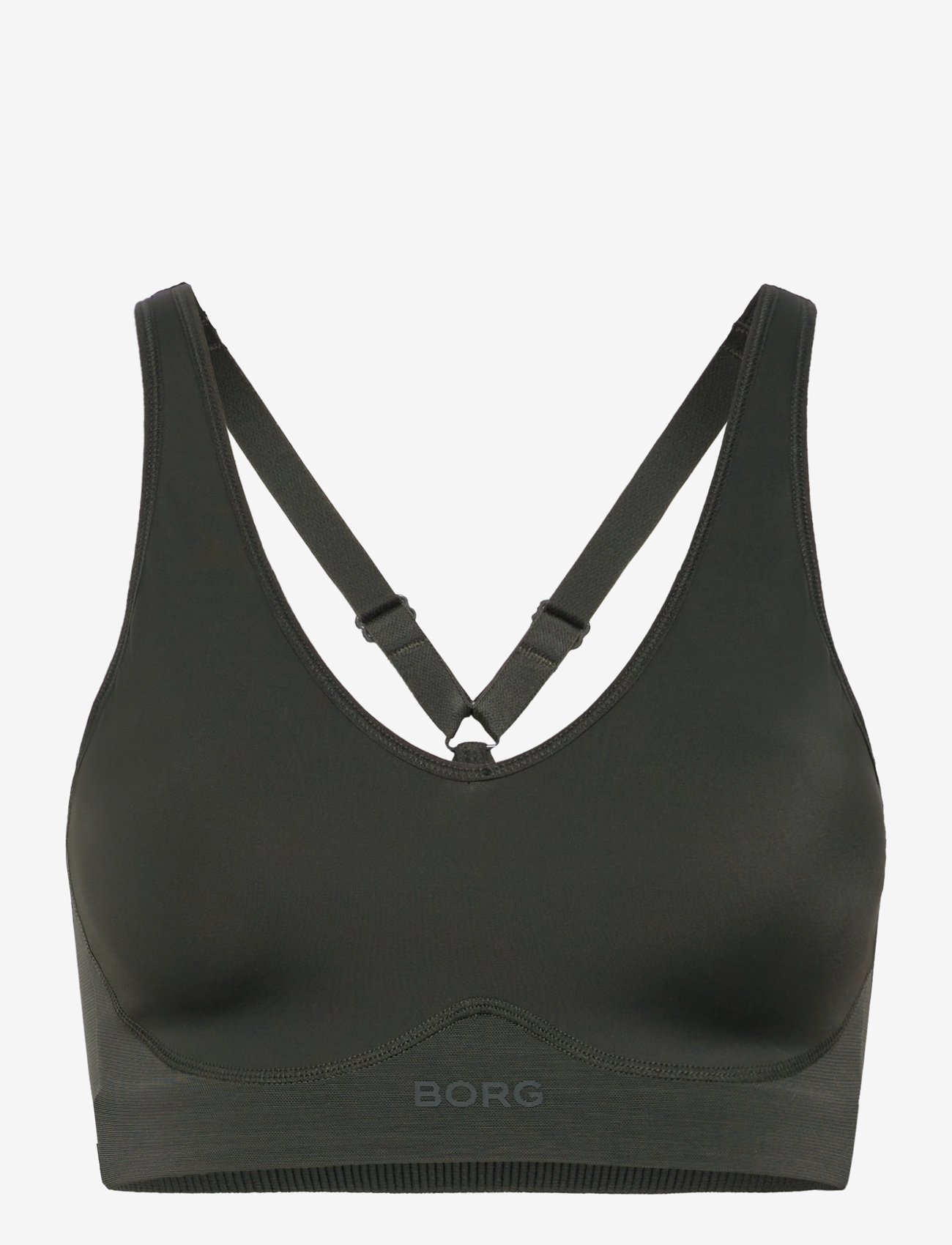 Björn Borg - BORG MID V SUPPORT SPORTS BRA - sports bras - peat - 0