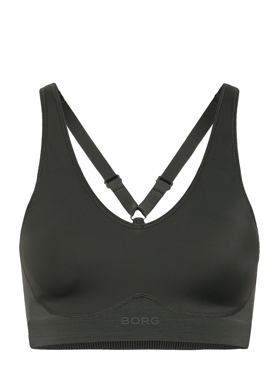 Björn Borg - BORG MID V SUPPORT SPORTS BRA - soutiens-gorge de sport - peat - 0