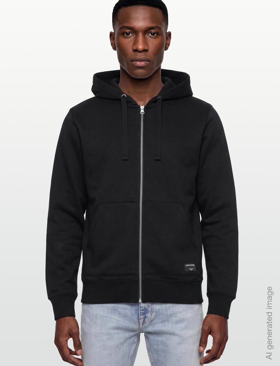 Björn Borg - CENTRE ZIP HOODIE - sweatshirts - black beauty - 3