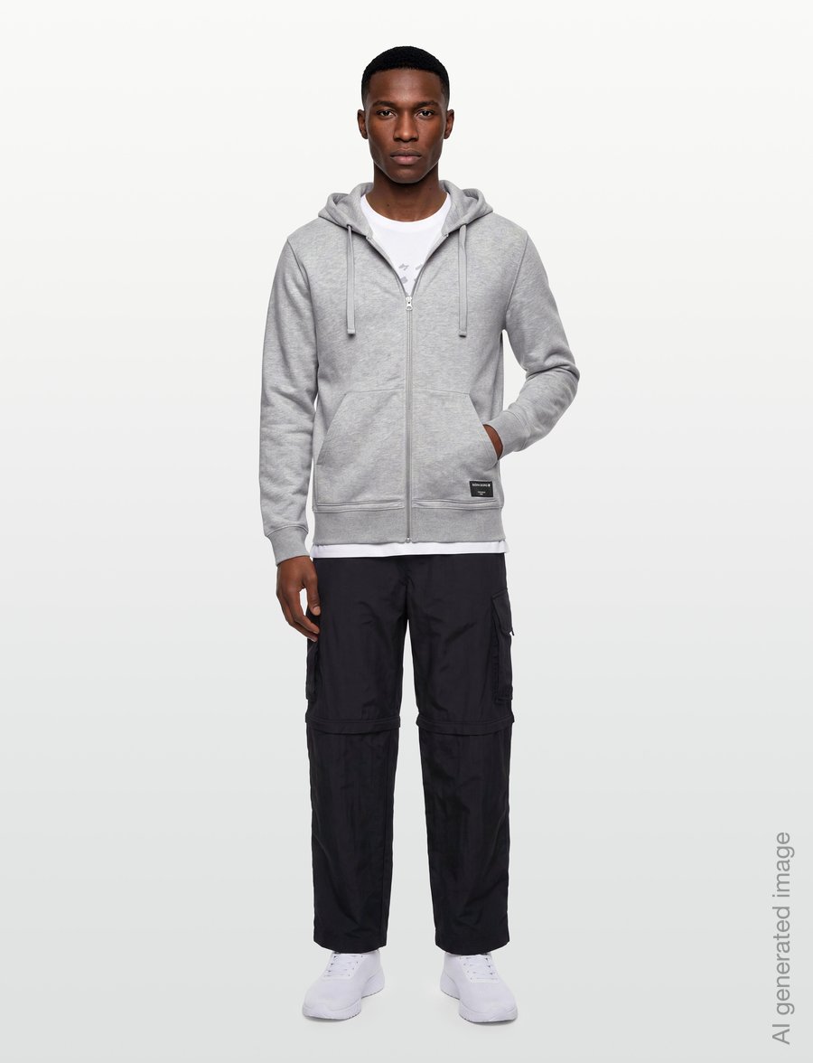 Björn Borg - CENTRE ZIP HOODIE - sweatshirts - light grey melange - 0