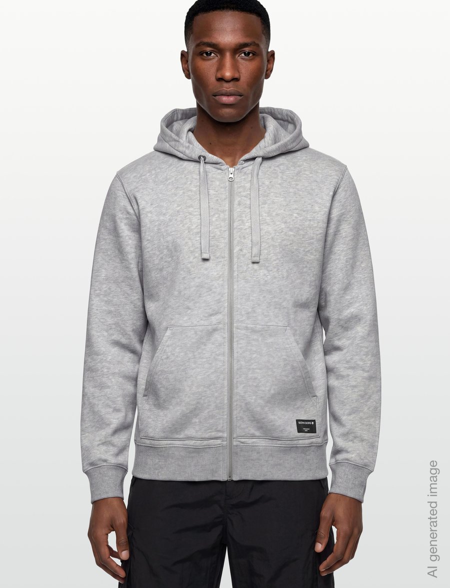 Björn Borg - CENTRE ZIP HOODIE - sweatshirts - light grey melange - 3