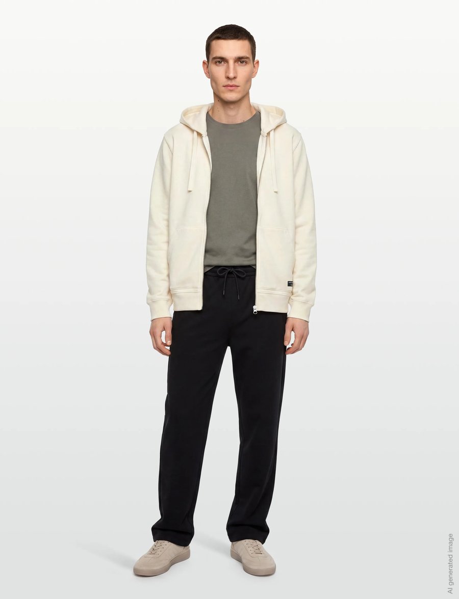 Björn Borg - CENTRE ZIP HOODIE - pulls a capuche - tofu - 0