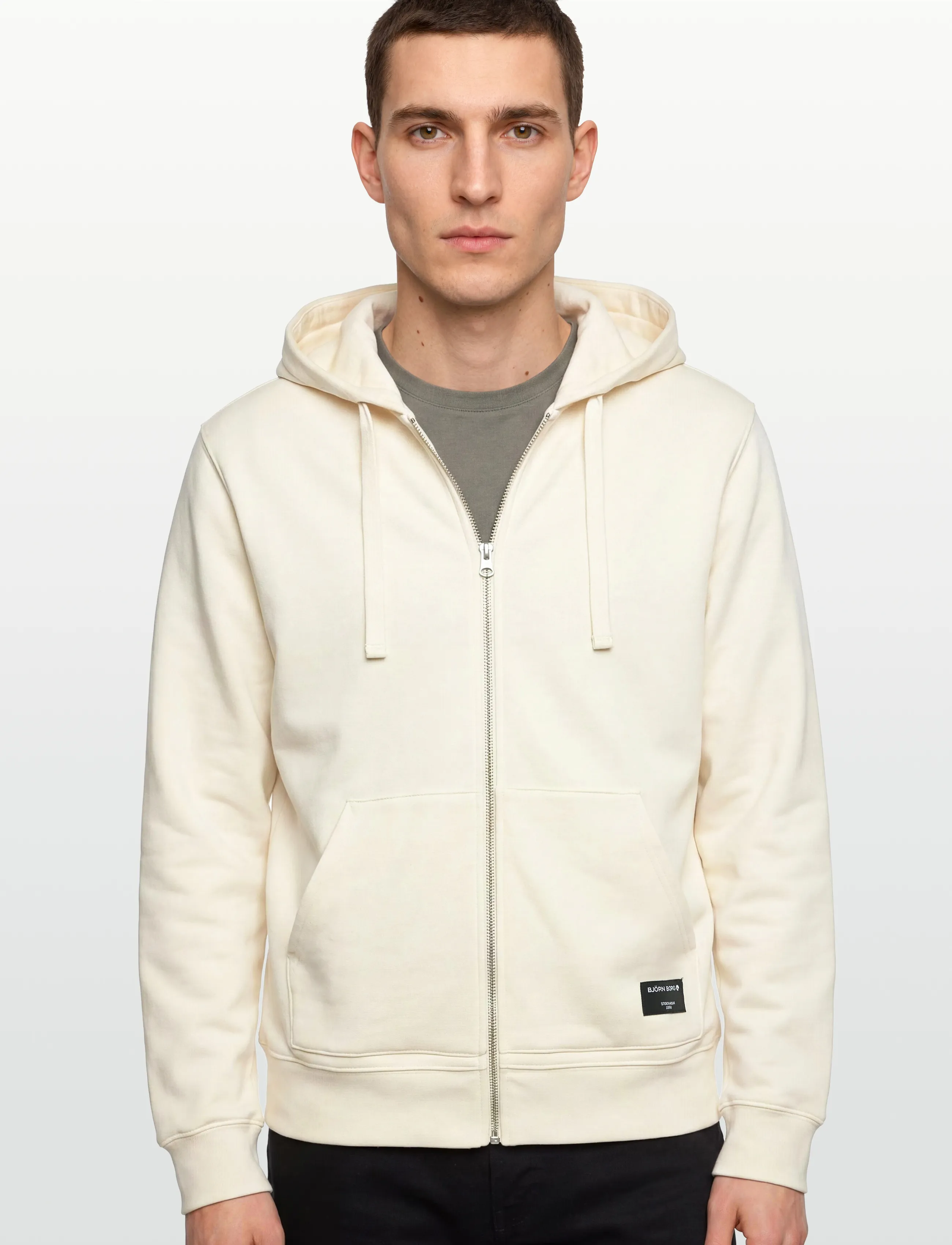 Björn Borg - CENTRE ZIP HOODIE - hættetrøjer - tofu - 3