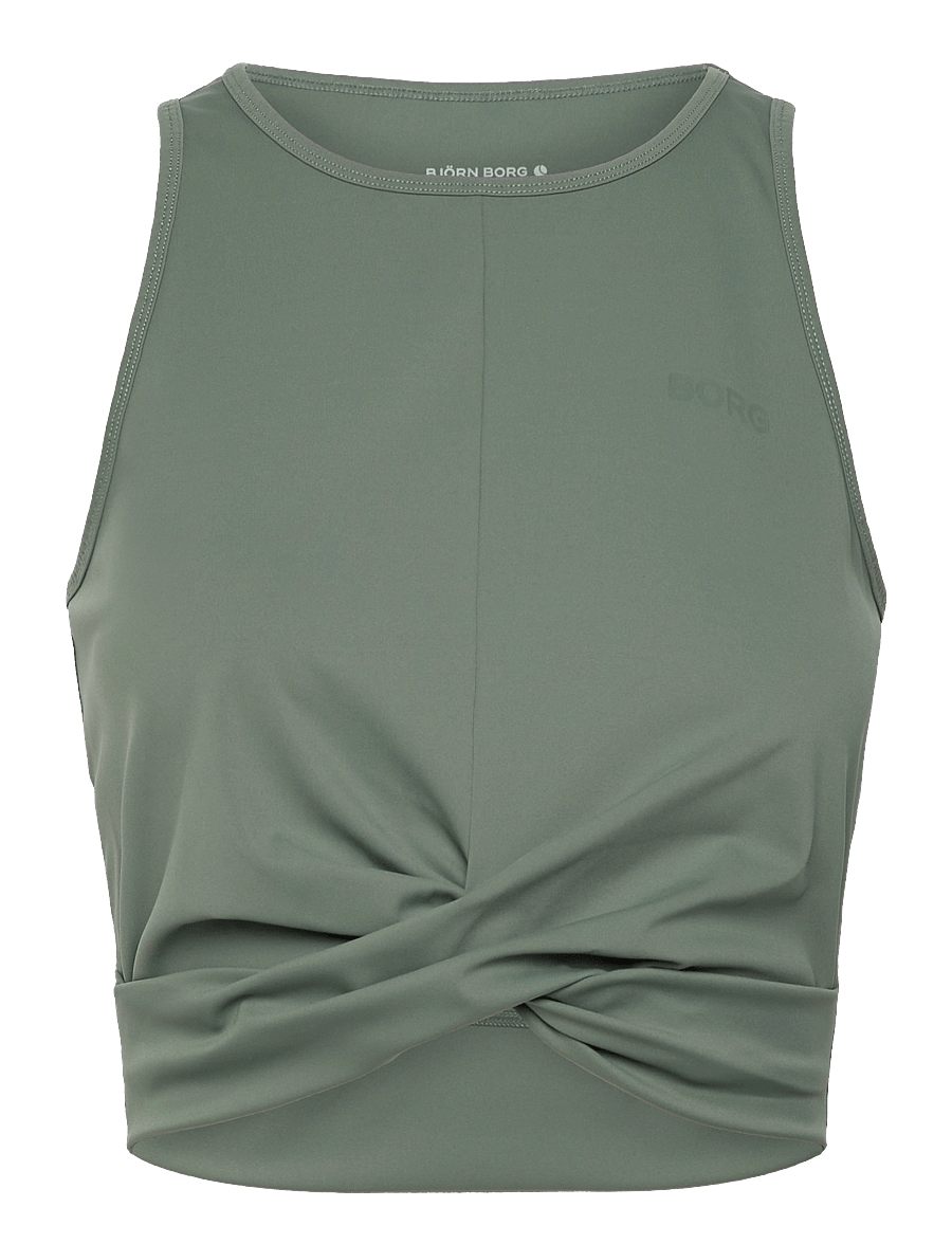 Björn Borg - STUDIO CROSS TANK TOP - crop tops - agave green - 0