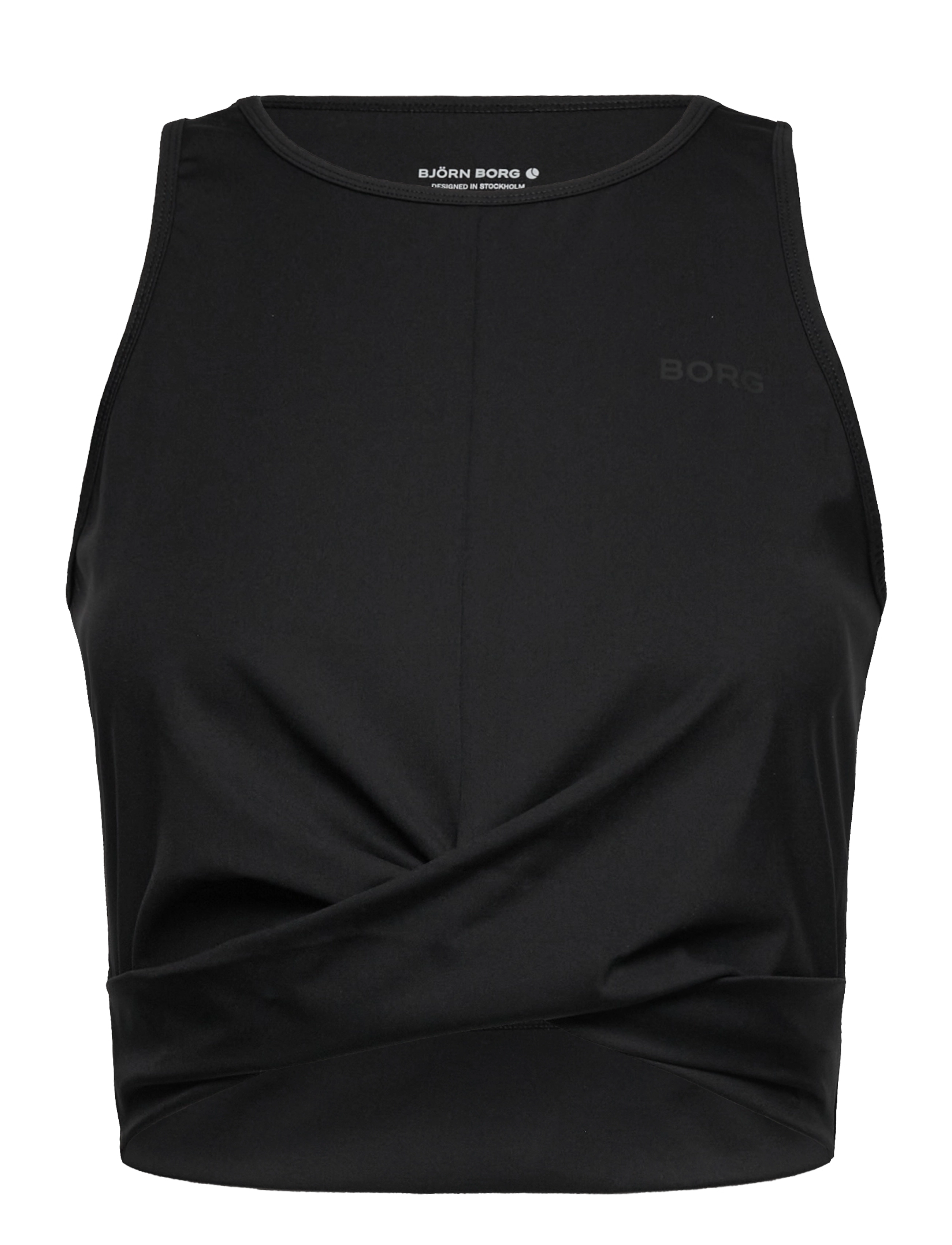 Björn Borg Studio Cross Tank Top, L, Sport Crop Oberteile, Schwarz - Sleeveless Frauen