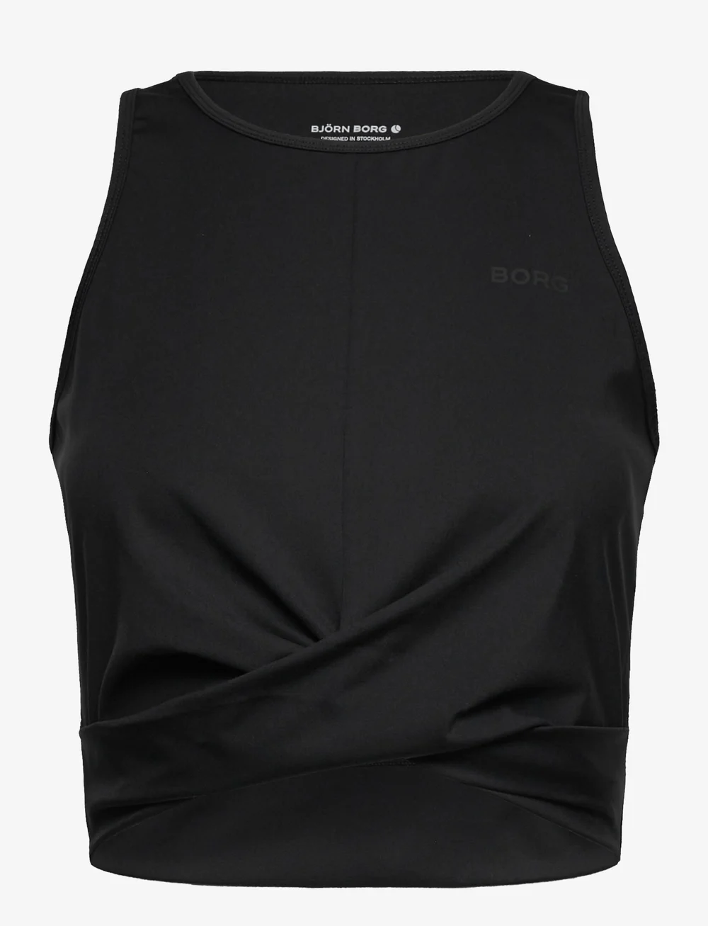 Björn Borg - STUDIO CROSS TANK TOP - crop-tops - black beauty - 0