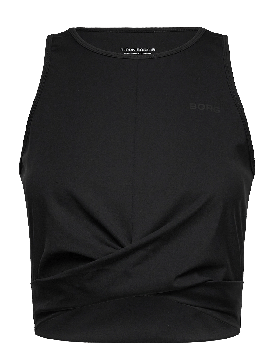 Björn Borg - STUDIO CROSS TANK TOP - crop tops - black beauty - 0
