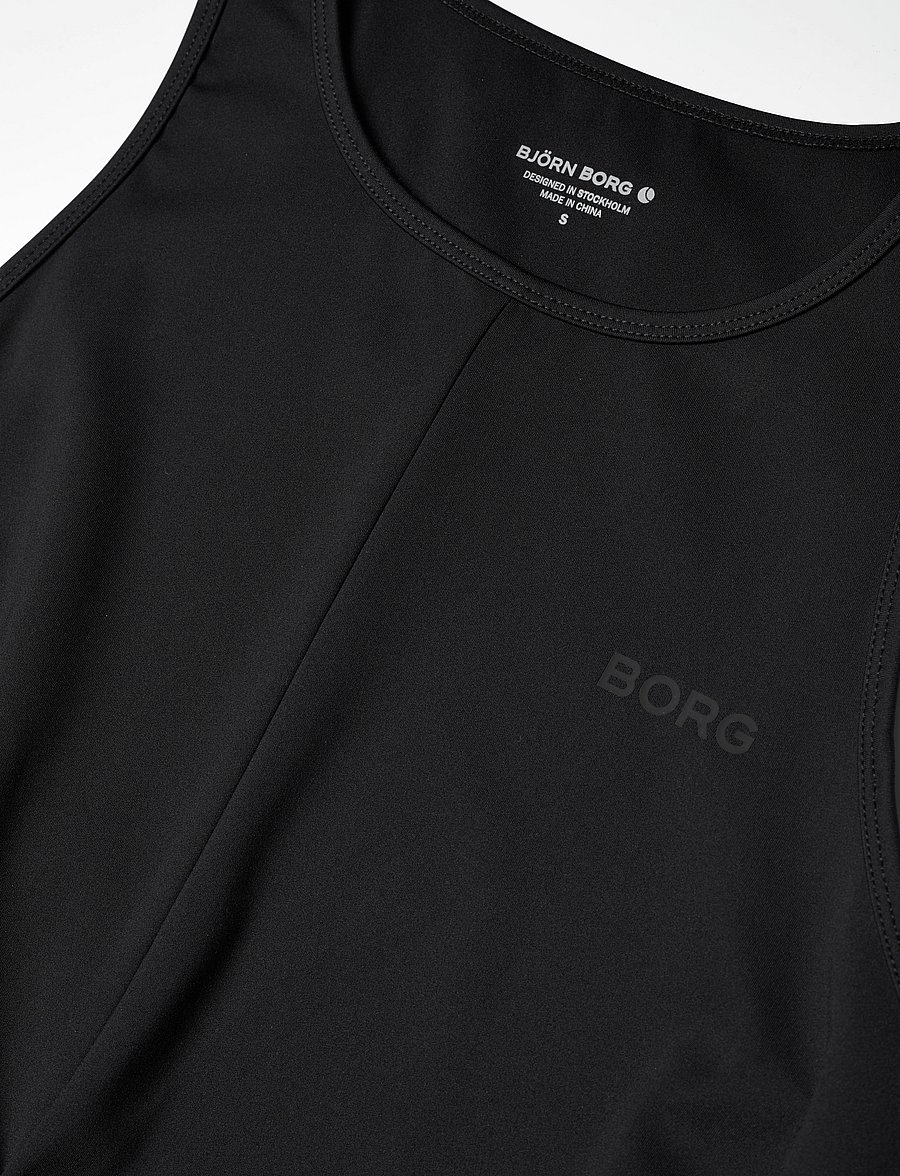 Björn Borg - STUDIO CROSS TANK TOP - crop tops - black beauty - 2